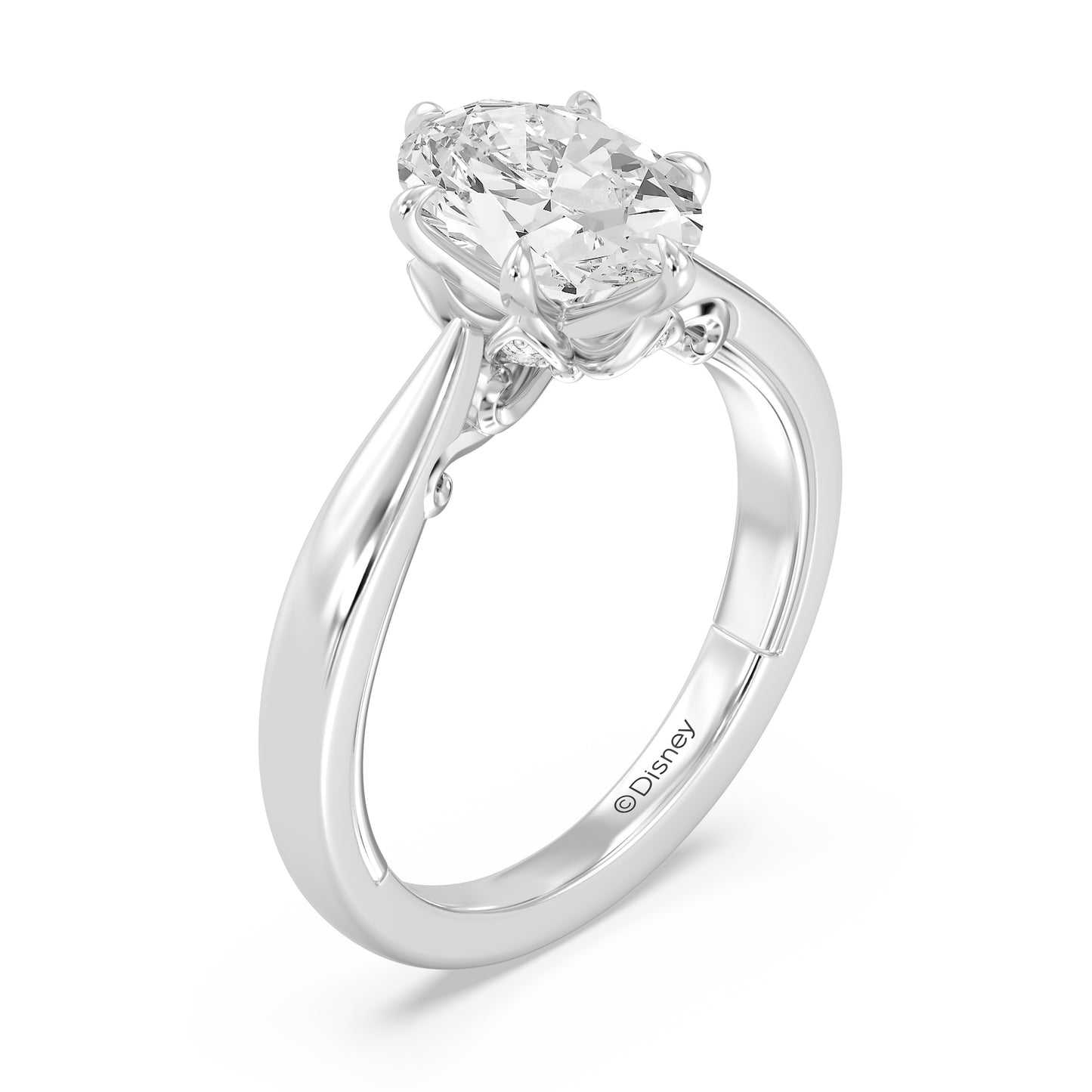Enchanted Star Lab Grown Diamond With 14K Gold, Disney’s Rapunzel Six-Prong Studded Basket Solitaire Engagement Ring