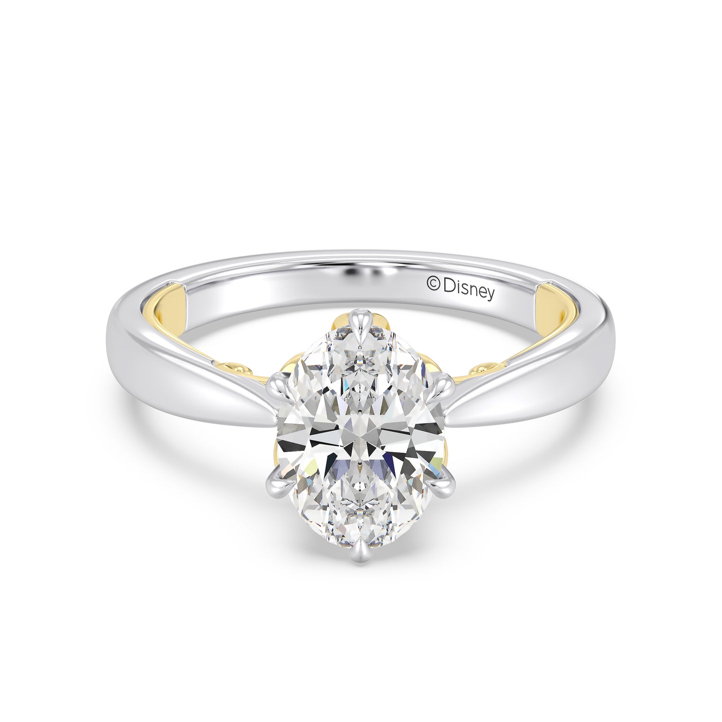 Enchanted Star Lab Grown Diamond With 14K Gold, Disney’s Rapunzel Six-Prong Studded Basket Solitaire Engagement Ring