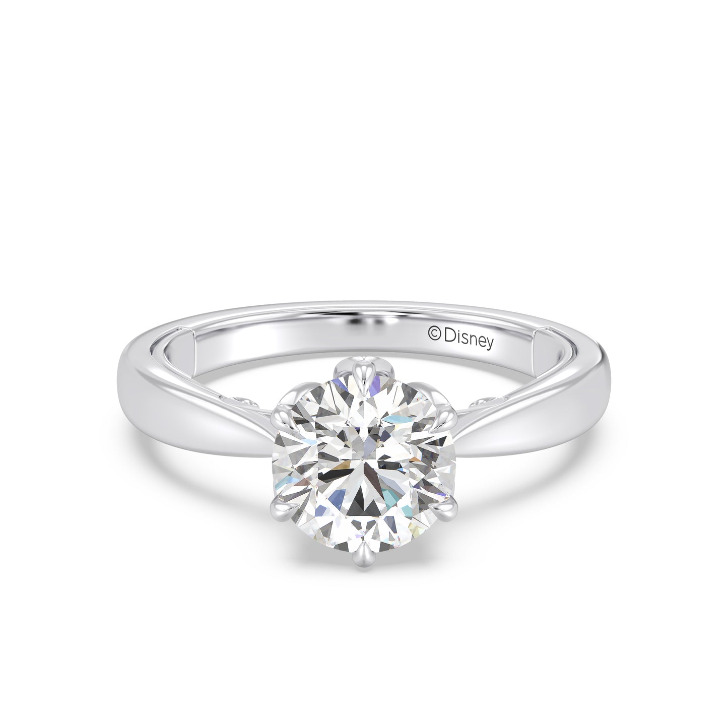 Enchanted Star Lab Grown Diamond With 14K Gold, Disney’s Rapunzel Six-Prong Studded Basket Solitaire Engagement Ring