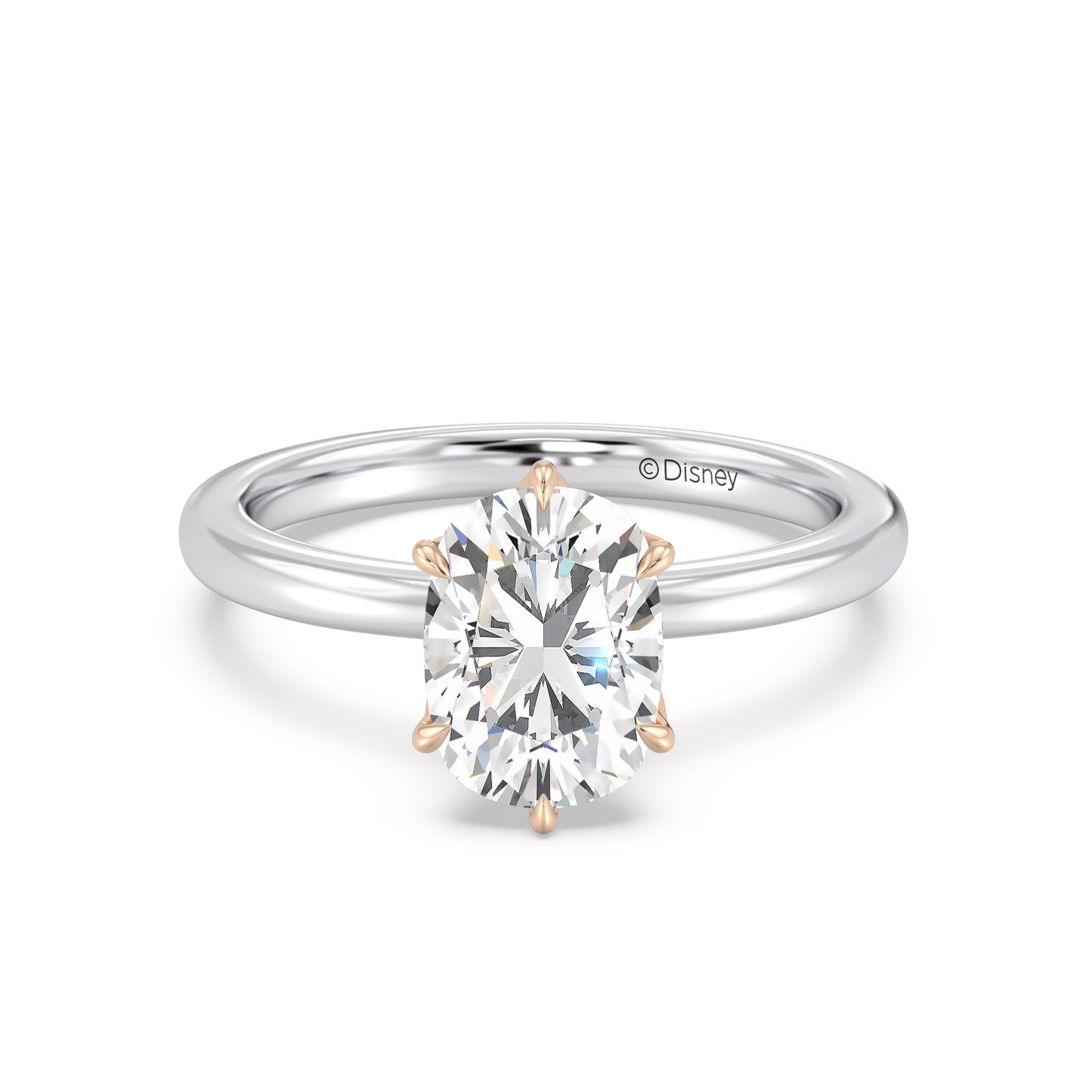 Enchanted Star Lab Grown Diamond With 14K Gold, Disney’s Rapunzel Six-Prong Studded Solitaire Engagement Ring