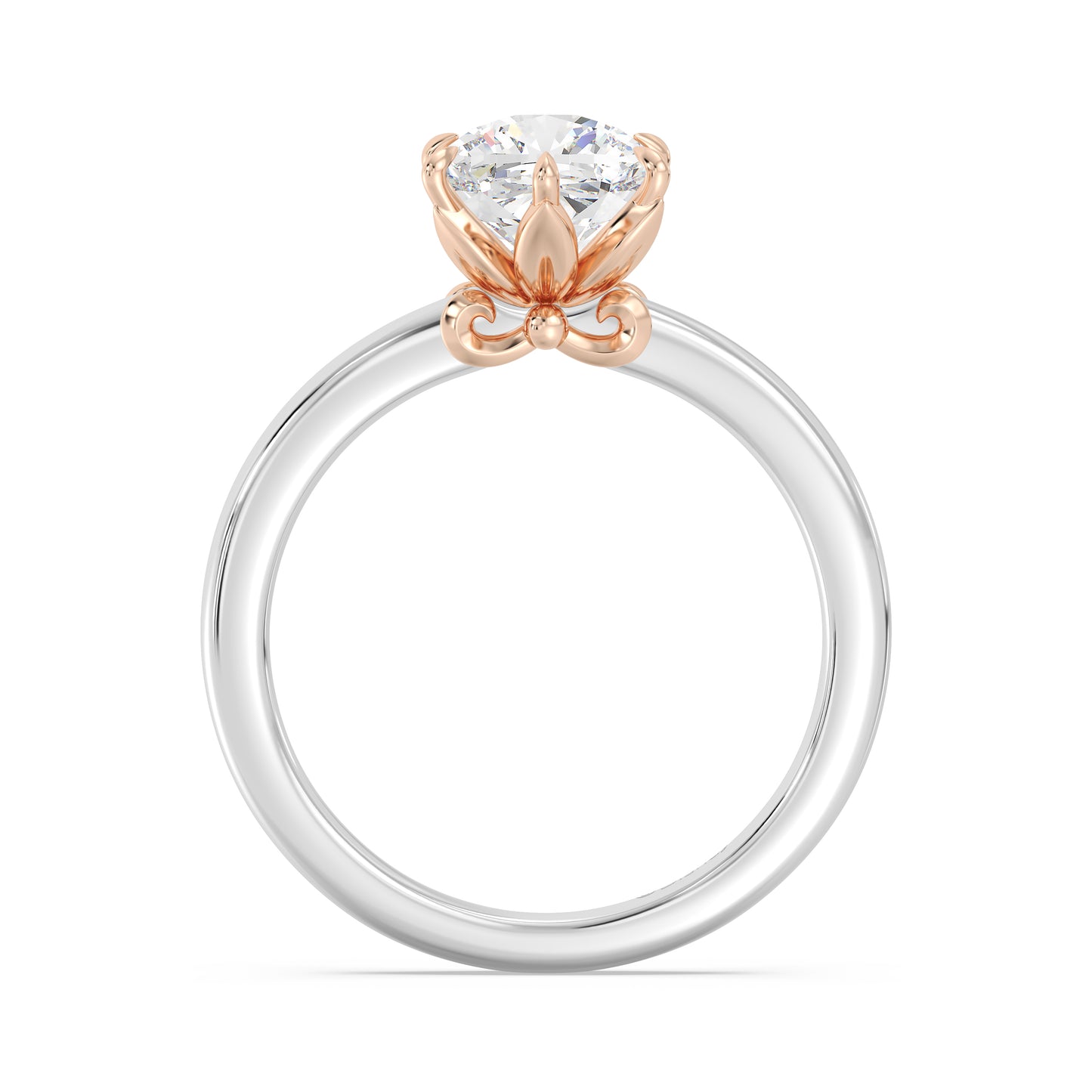 Enchanted Star Lab Grown Diamond With 14K Gold, Disney’s Rapunzel Six-Prong Studded Solitaire Engagement Ring
