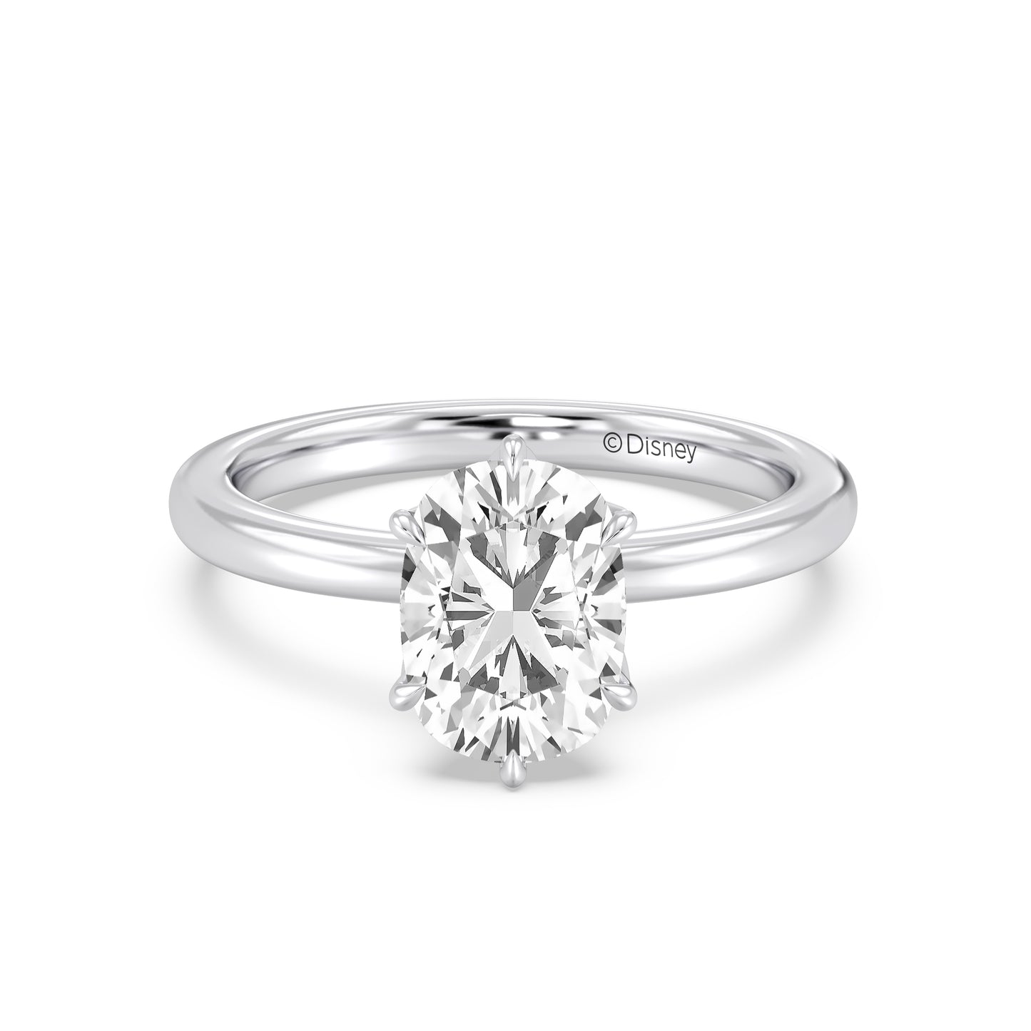 Enchanted Star Lab Grown Diamond With 14K Gold, Disney’s Rapunzel Six-Prong Studded Solitaire Engagement Ring