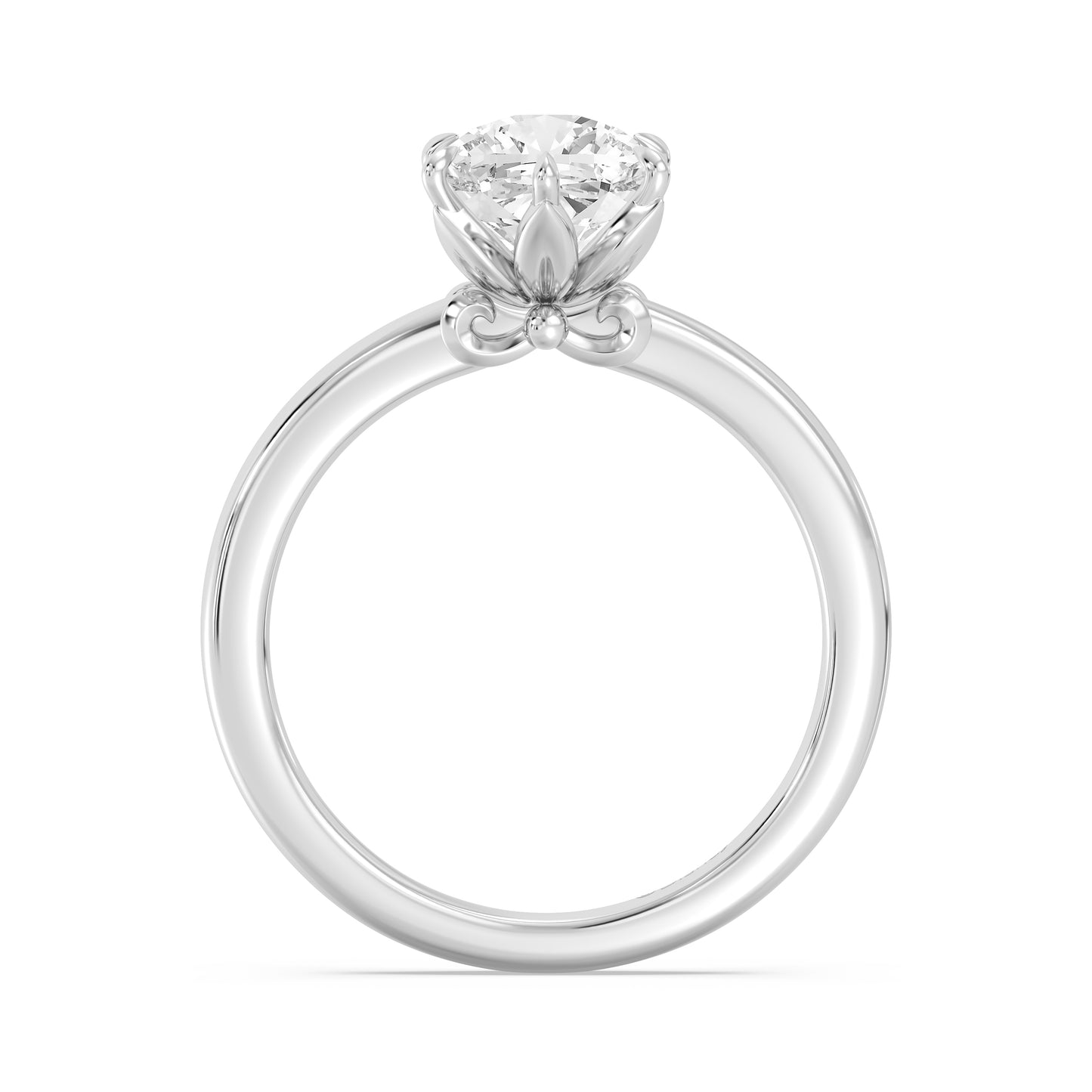Enchanted Star Lab Grown Diamond With 14K Gold, Disney’s Rapunzel Six-Prong Studded Solitaire Engagement Ring