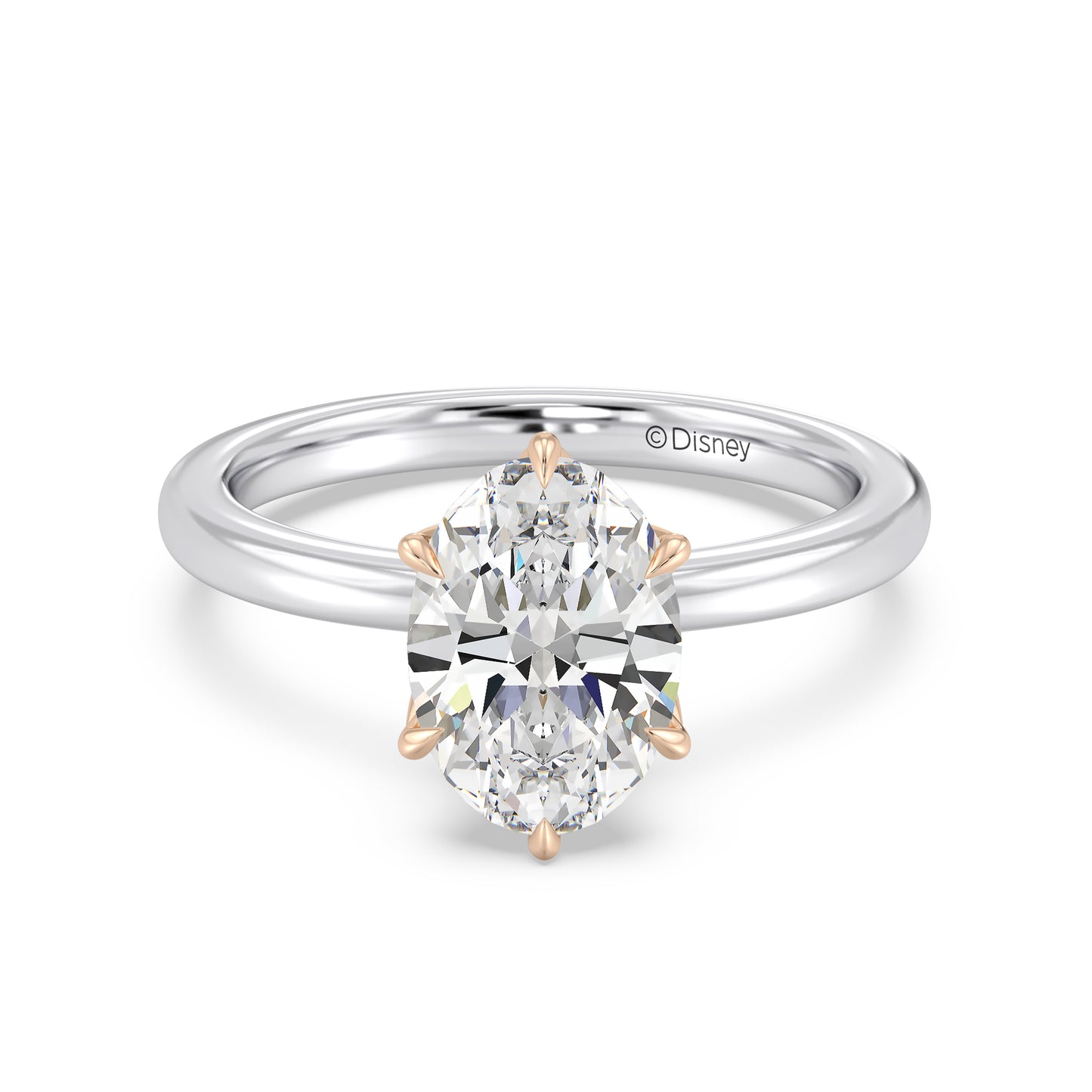 Enchanted Star Lab Grown Diamond With 14K Gold, Disney’s Rapunzel Six-Prong Studded Solitaire Engagement Ring