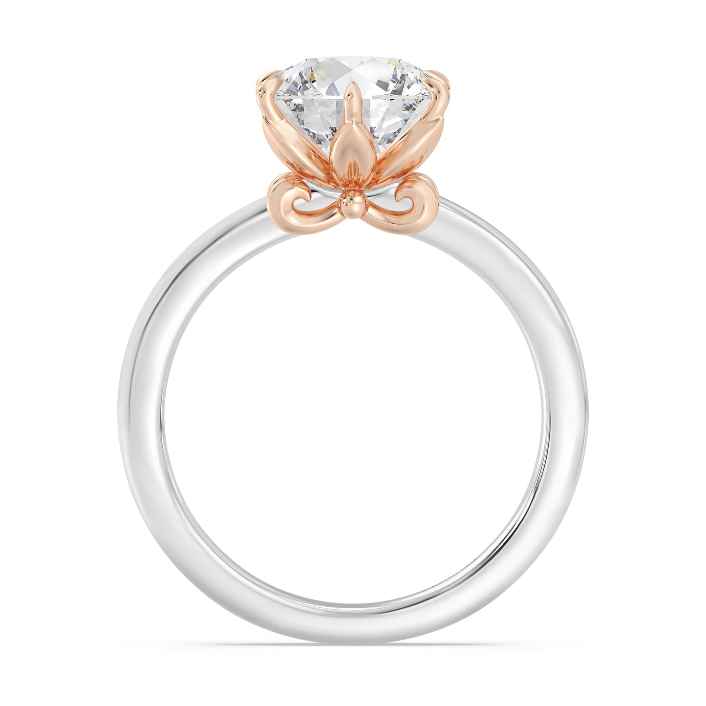 Enchanted Star Lab Grown Diamond With 14K Gold, Disney’s Rapunzel Six-Prong Studded Solitaire Engagement Ring