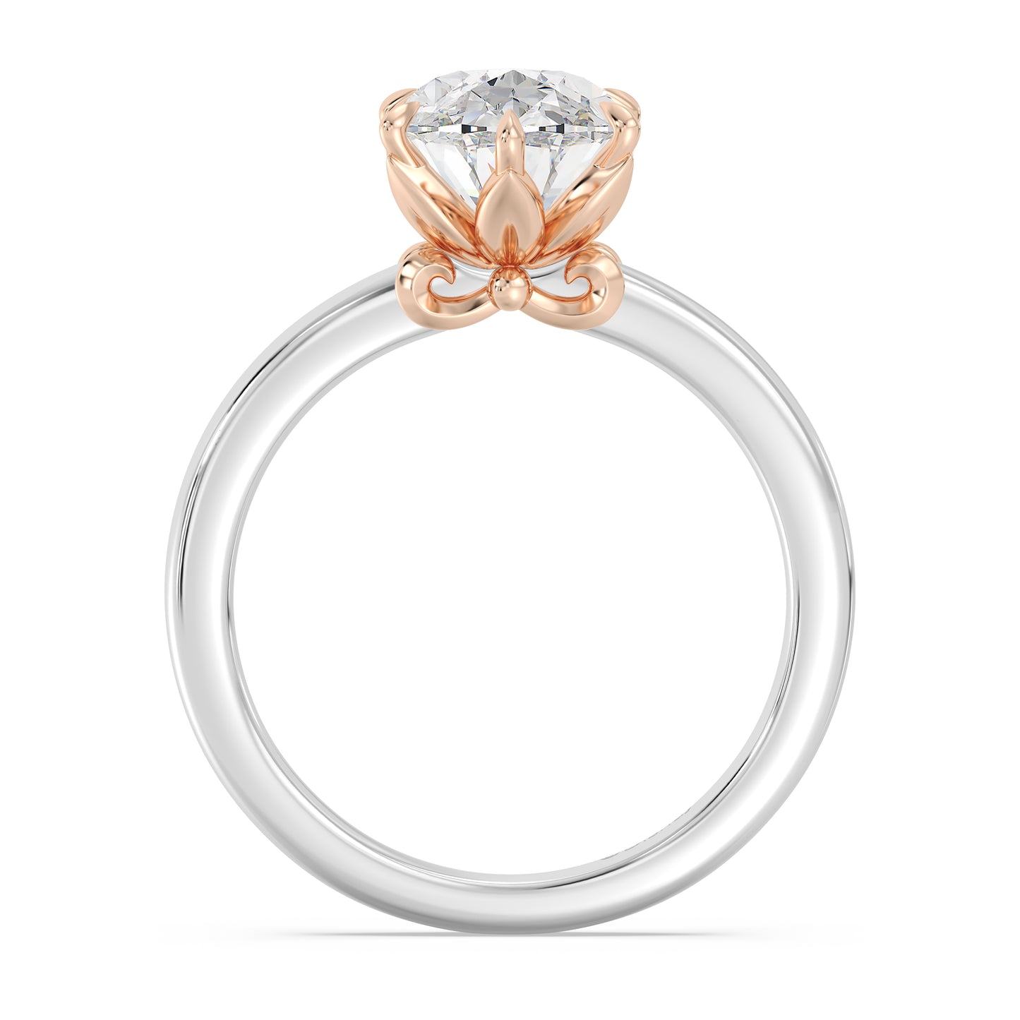 Enchanted Star Lab Grown Diamond With 14K Gold, Disney’s Rapunzel Six-Prong Studded Solitaire Engagement Ring