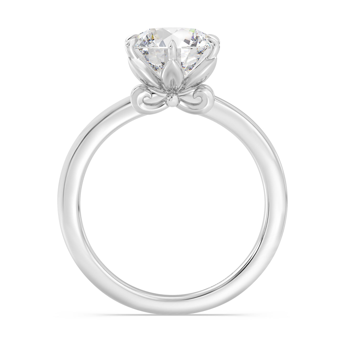 Enchanted Star Lab Grown Diamond With 14K Gold, Disney’s Rapunzel Six-Prong Studded Solitaire Engagement Ring