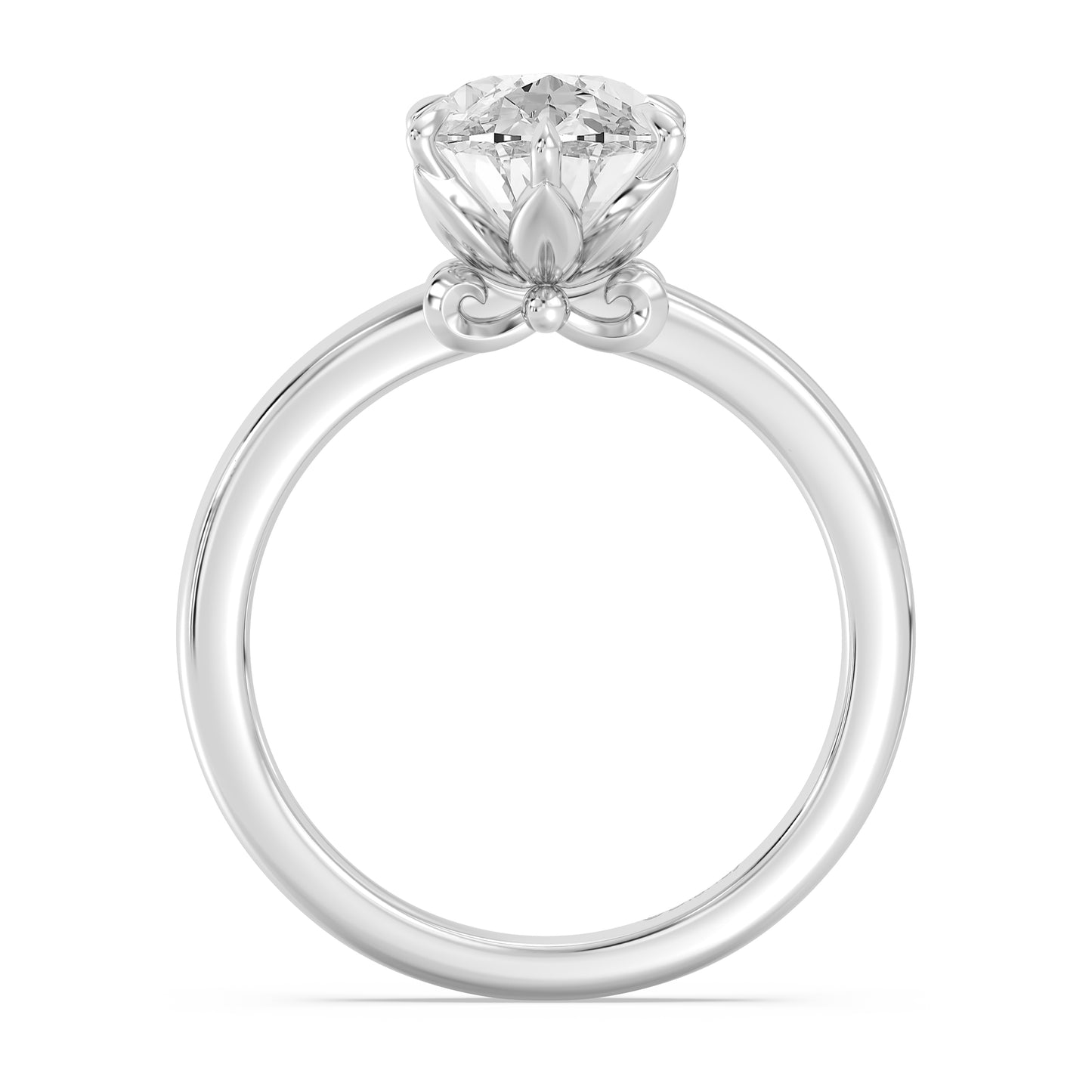 Enchanted Star Lab Grown Diamond With 14K Gold, Disney’s Rapunzel Six-Prong Studded Solitaire Engagement Ring