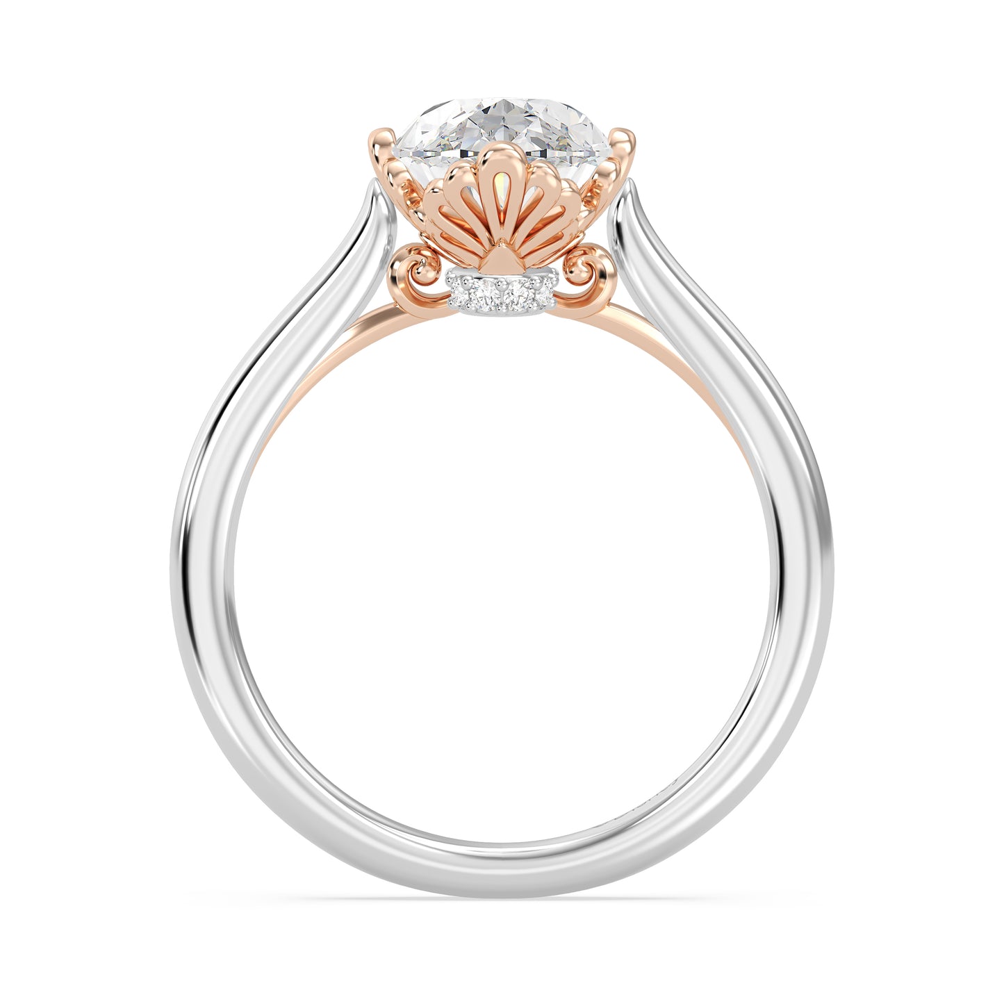 Enchanted Star Lab Grown Diamond With 14K Gold, Disney’s Ariel Bezel Engagement Ring