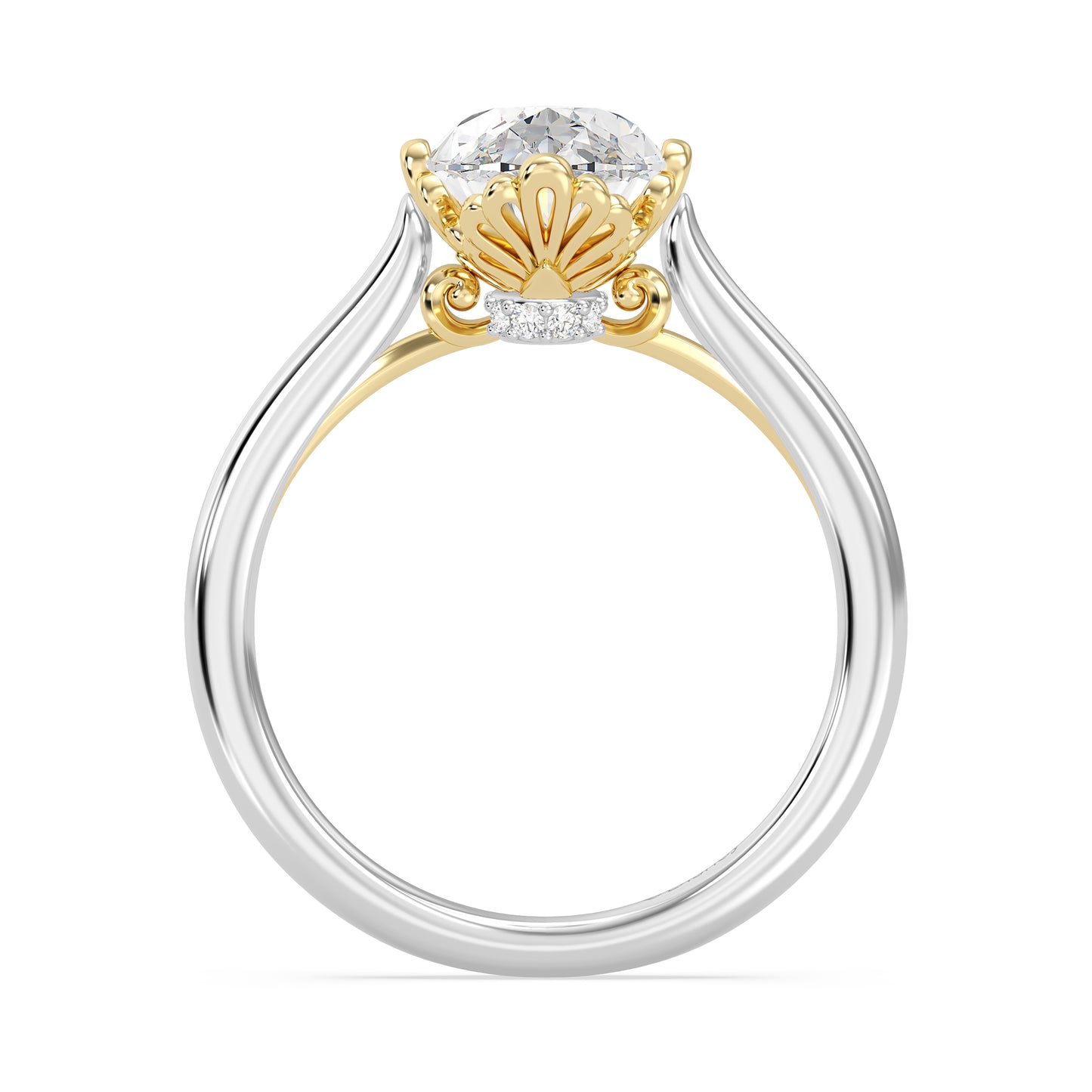 Enchanted Star Lab Grown Diamond With 14K Gold, Disney’s Ariel Bezel Engagement Ring