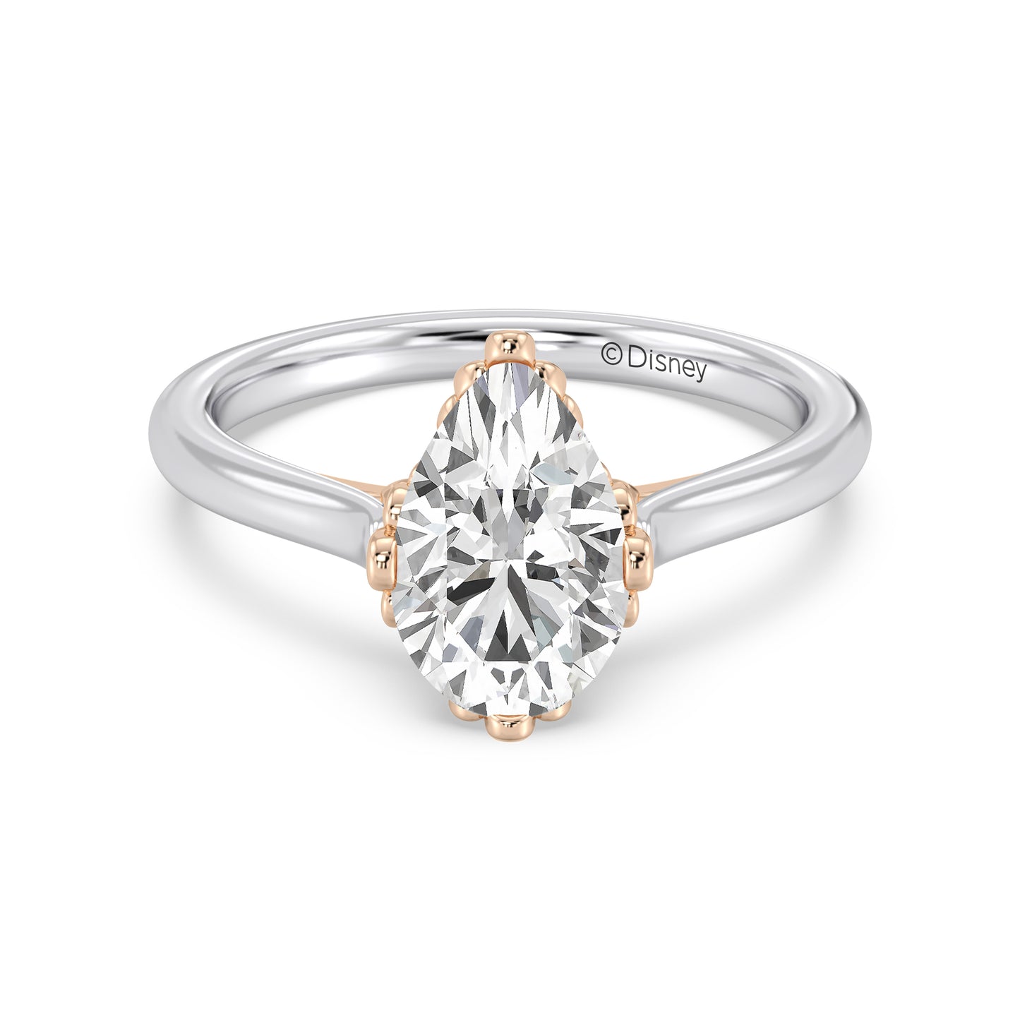 Enchanted Star Lab Grown Diamond With 14K Gold, Disney’s Ariel Bezel Engagement Ring