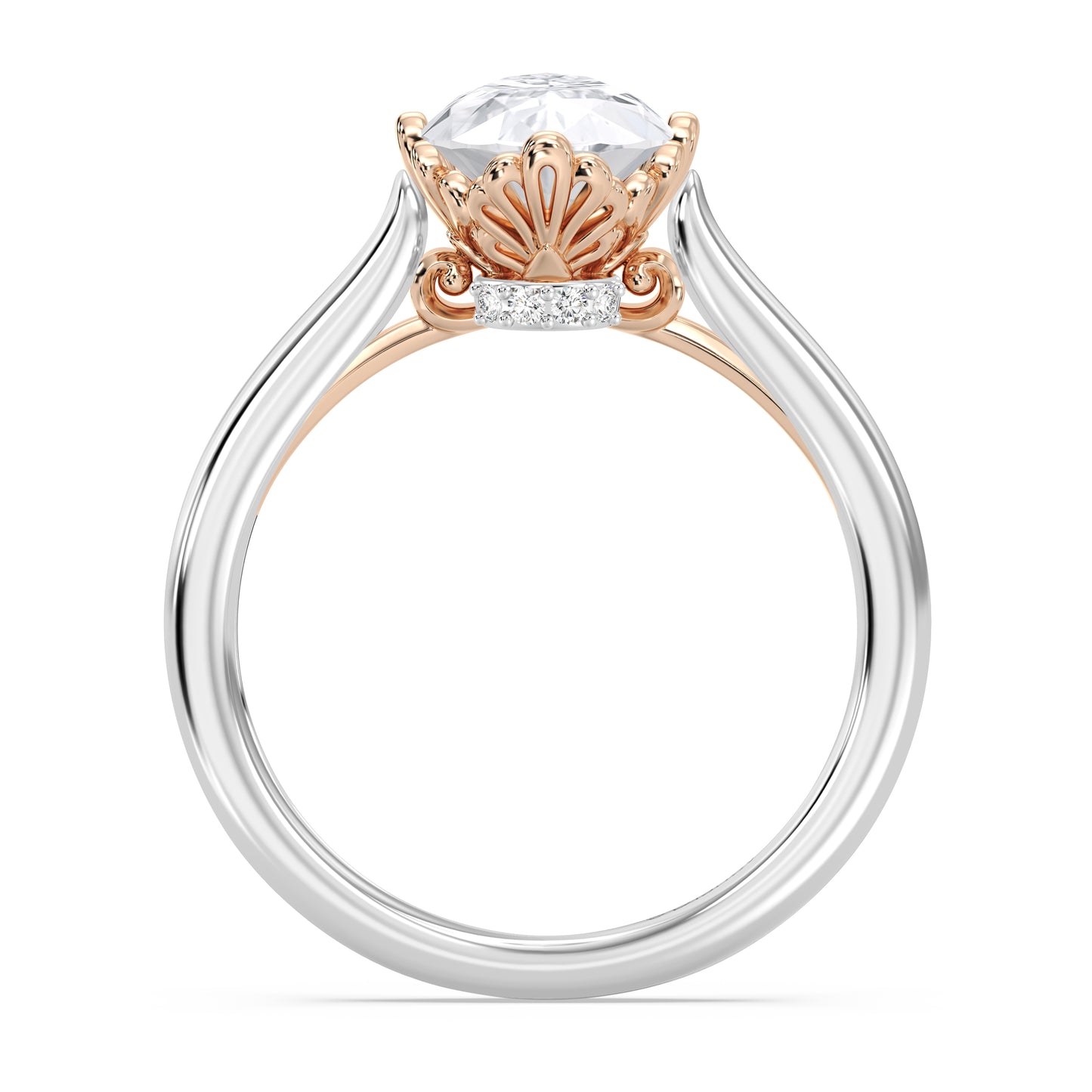 Enchanted Star Lab Grown Diamond With 14K Gold, Disney’s Ariel Bezel Engagement Ring