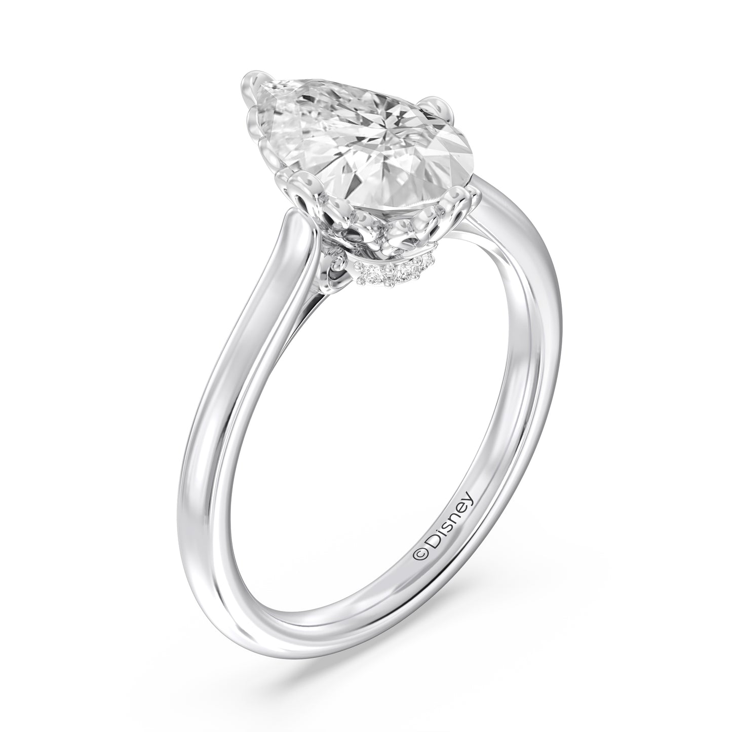 Enchanted Star Lab Grown Diamond With 14K Gold, Disney’s Ariel Bezel Engagement Ring