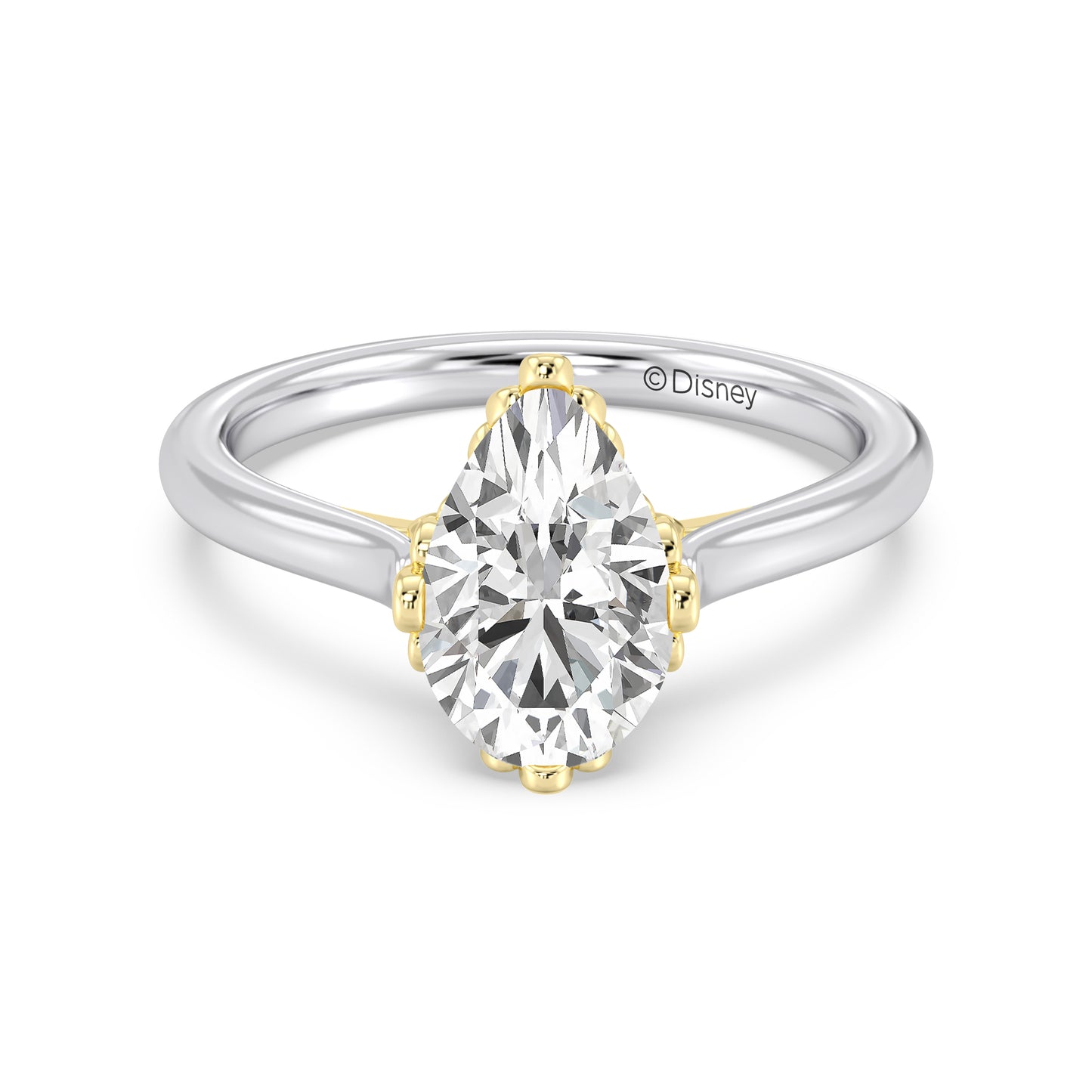Enchanted Star Lab Grown Diamond With 14K Gold, Disney’s Ariel Bezel Engagement Ring