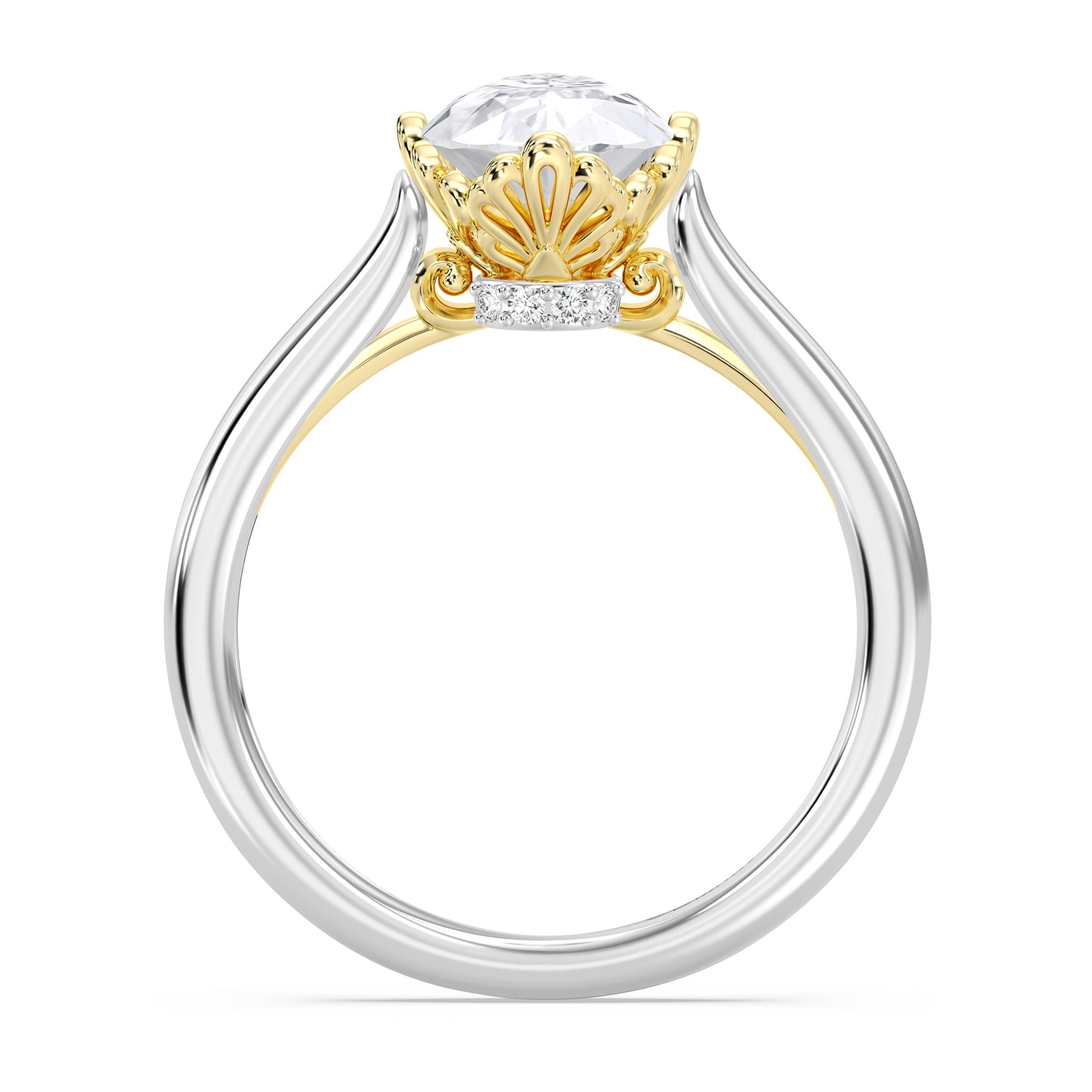 Enchanted Star Lab Grown Diamond With 14K Gold, Disney’s Ariel Bezel Engagement Ring
