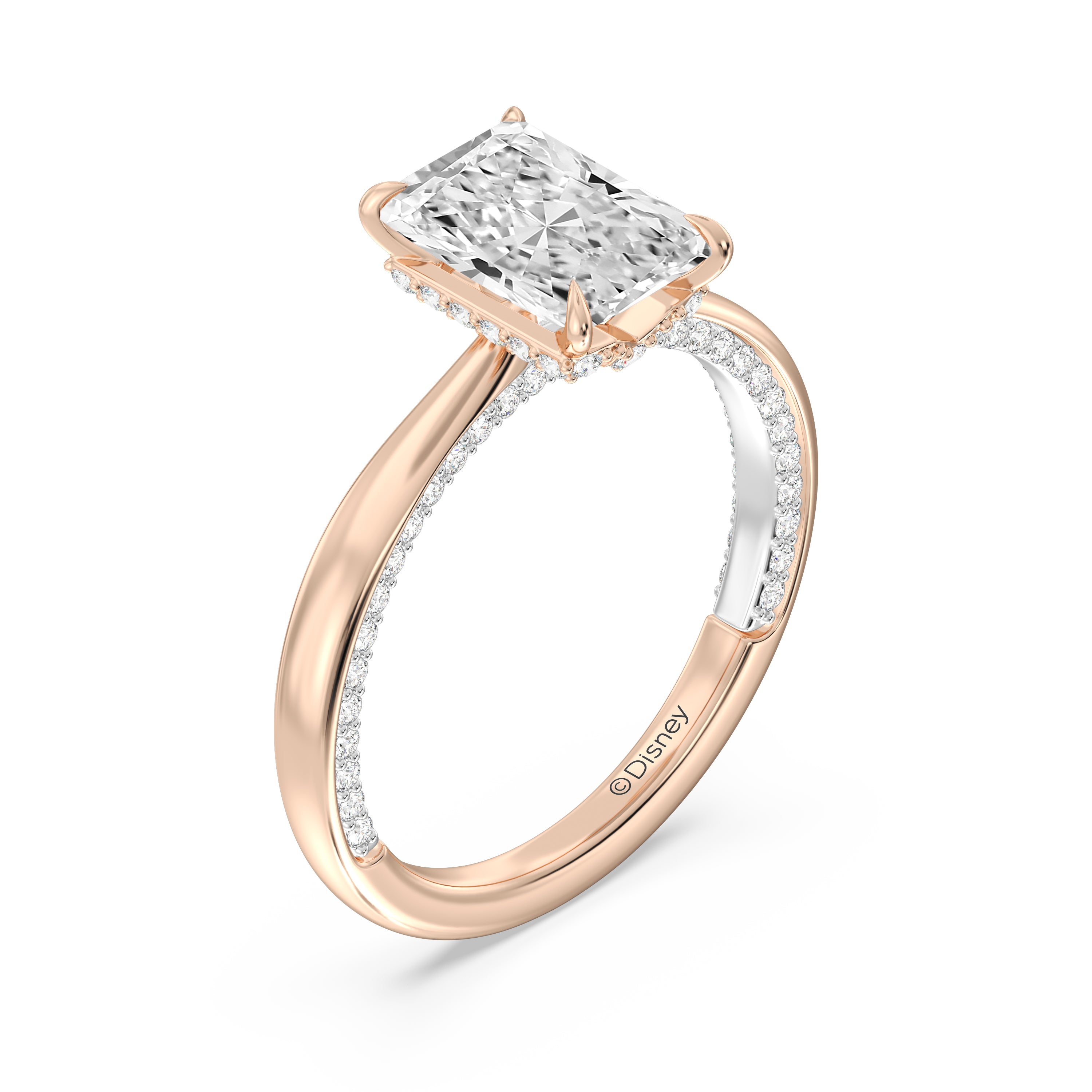 Disney's Aurora Inspired 1 3/8 CTTW Round Cut Lab Grown Diamond