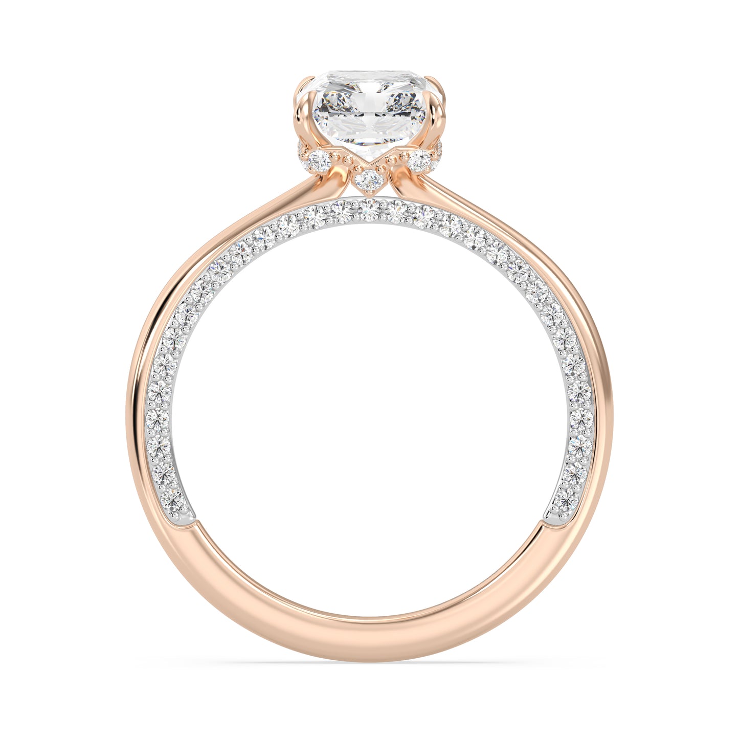 Enchanted Star Lab Grown Diamond With 14K Gold, Disney’s Aurora Solitaire Studded Gallery Engagement Ring