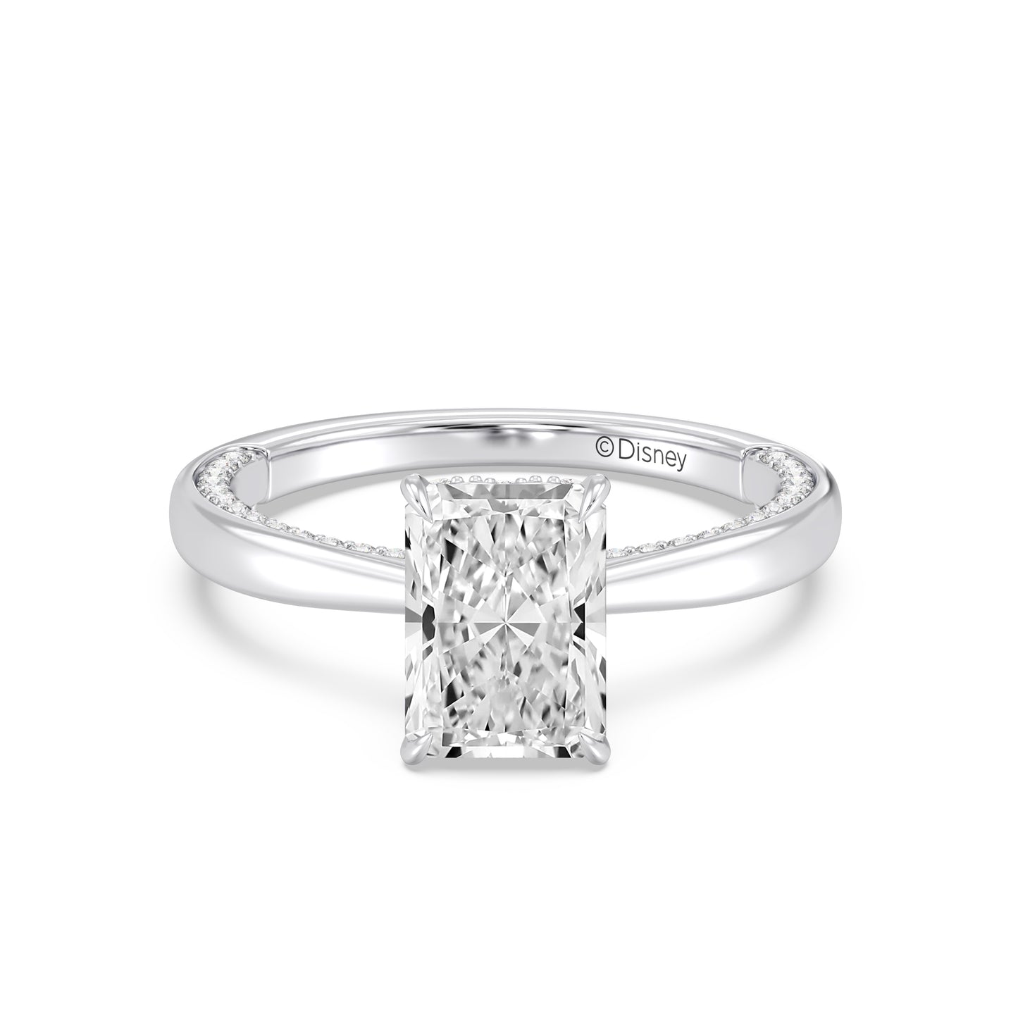 Enchanted Star Lab Grown Diamond With 14K Gold, Disney’s Aurora Solitaire Studded Gallery Engagement Ring