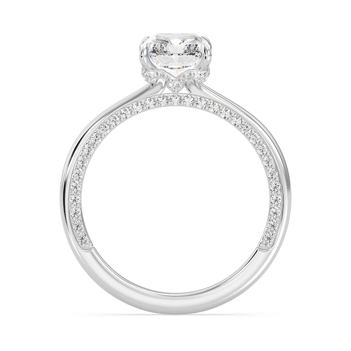 Enchanted Star Lab Grown Diamond With 14K Gold, Disney’s Aurora Solitaire Studded Gallery Engagement Ring