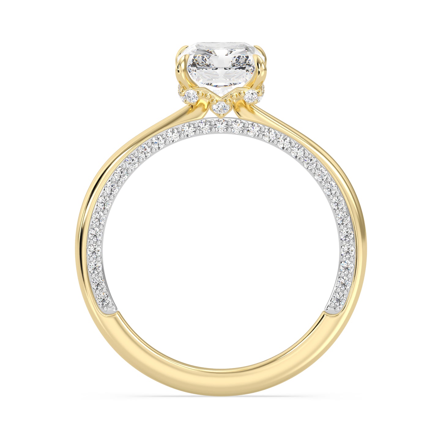 Enchanted Star Lab Grown Diamond With 14K Gold, Disney’s Aurora Solitaire Studded Gallery Engagement Ring