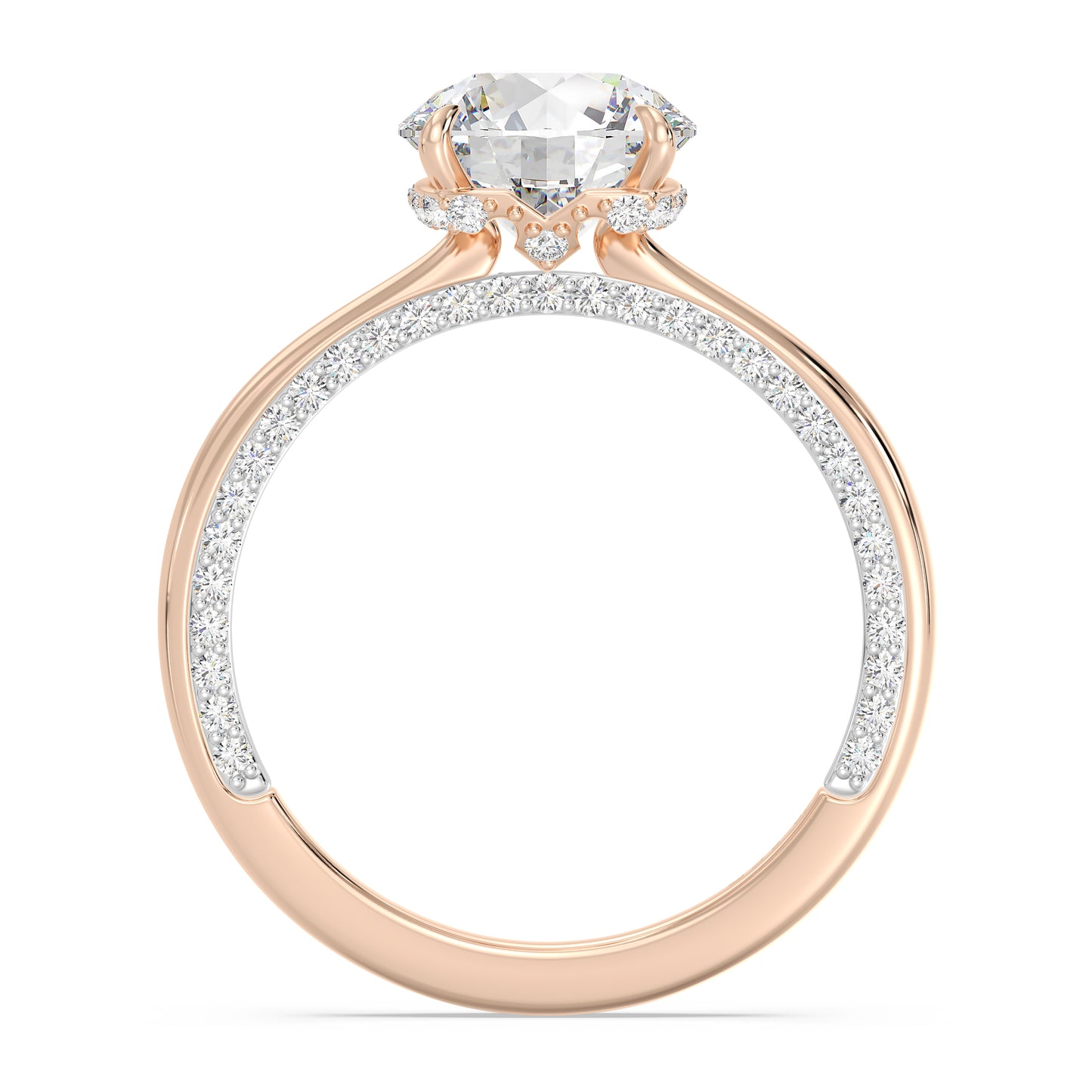 Enchanted Star Lab Grown Diamond With 14K Gold, Disney's Aurora Solitaire Studded Gallery Engagement Ring