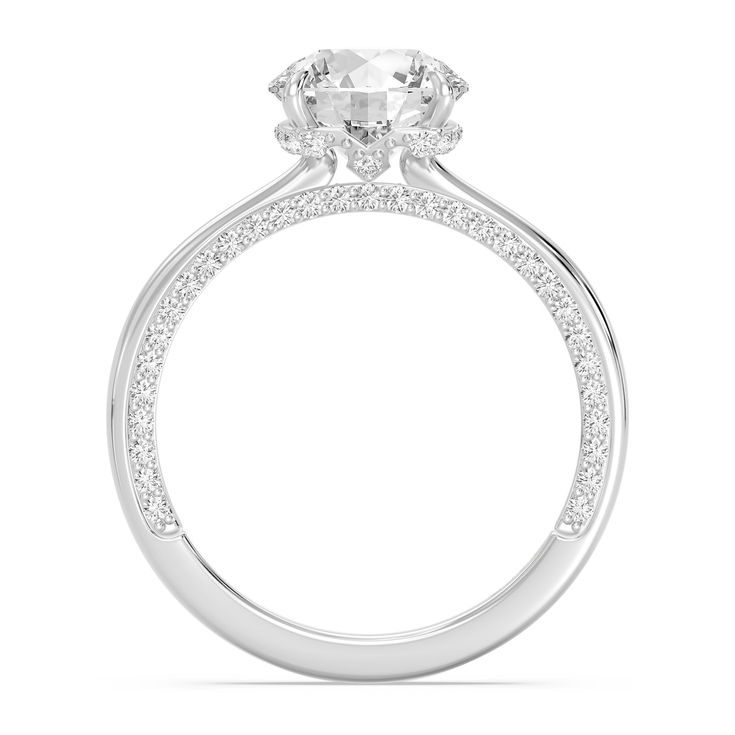 Enchanted Star Lab Grown Diamond With 14K Gold, Disney's Aurora Solitaire Studded Gallery Engagement Ring