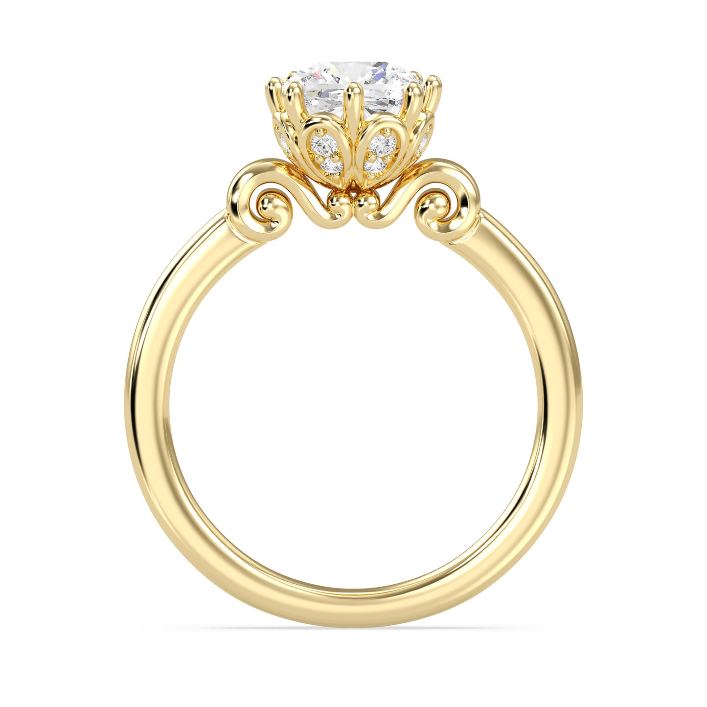 Enchanted Star Lab Grown Diamond With 14K Gold, Disney’s Cinderella Solitaire Carriage Engagement Ring