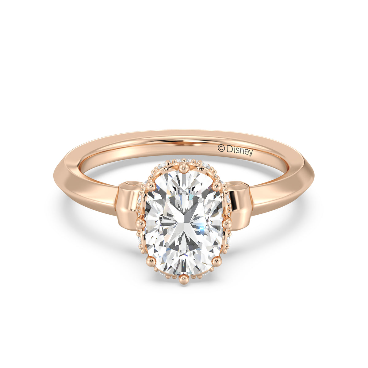 Enchanted Star Lab Grown Diamond And 14K Gold, Disney’s Cinderella Knife-Edge Solitaire Engagement Ring