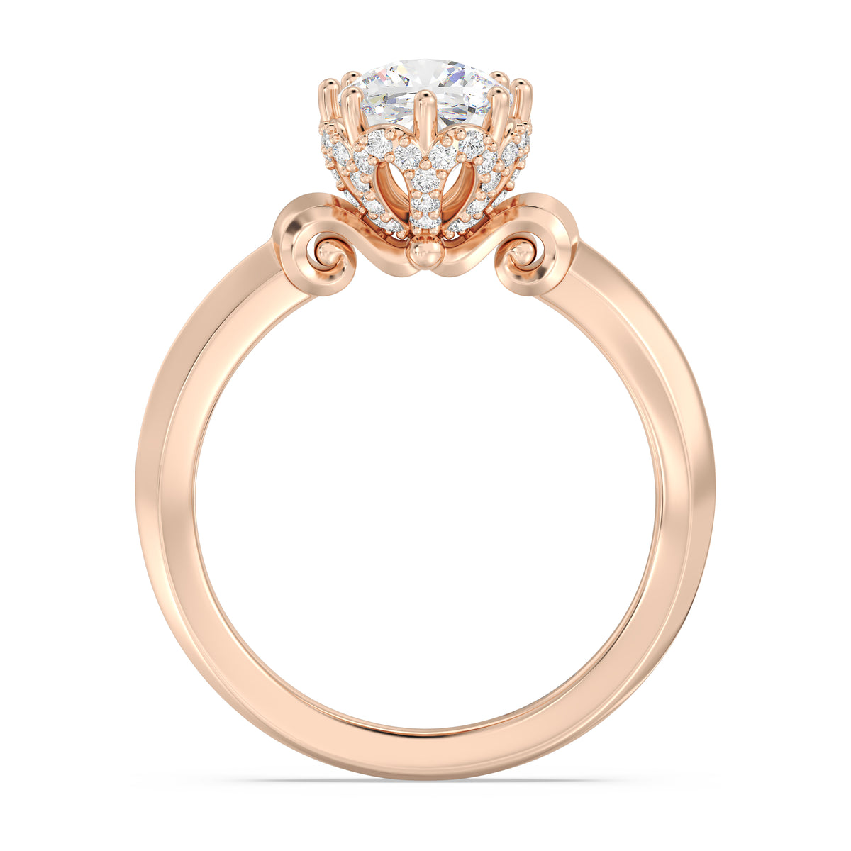 Enchanted Star Lab Grown Diamond And 14K Gold, Disney’s Cinderella Knife-Edge Solitaire Engagement Ring
