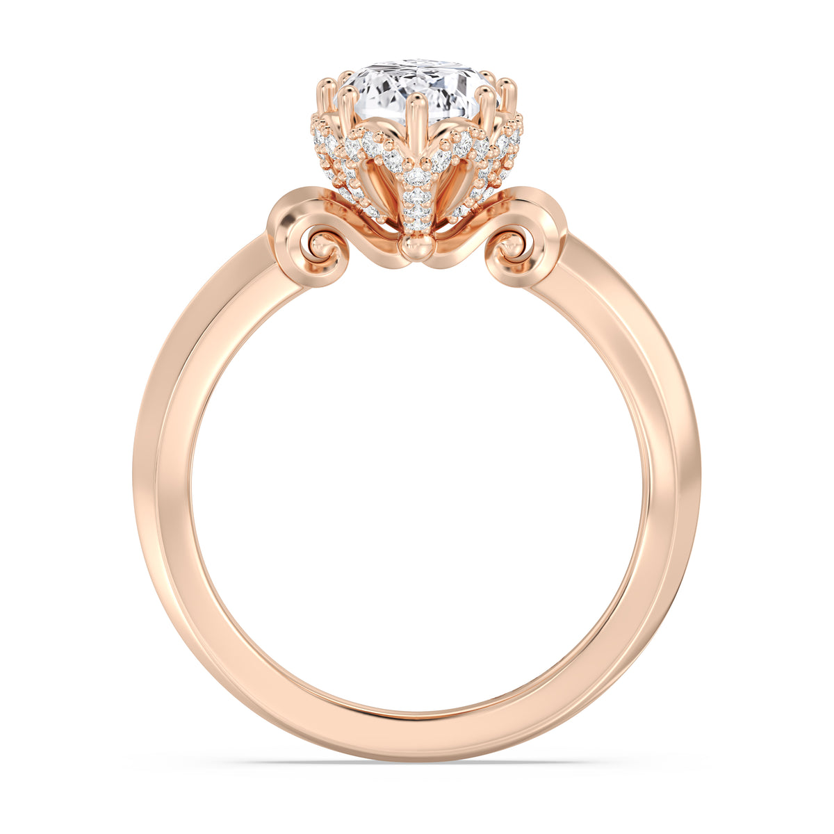 Enchanted Star Lab Grown Diamond And 14K Gold, Disney’s Cinderella Knife-Edge Solitaire Engagement Ring