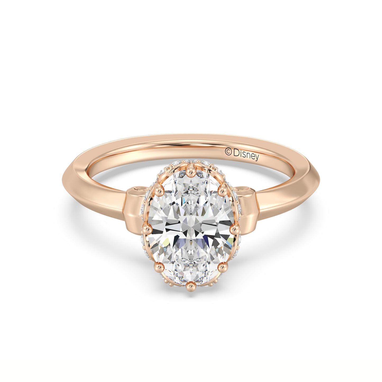 Enchanted Star Lab Grown Diamond And 14K Gold, Disney’s Cinderella Knife-Edge Solitaire Engagement Ring