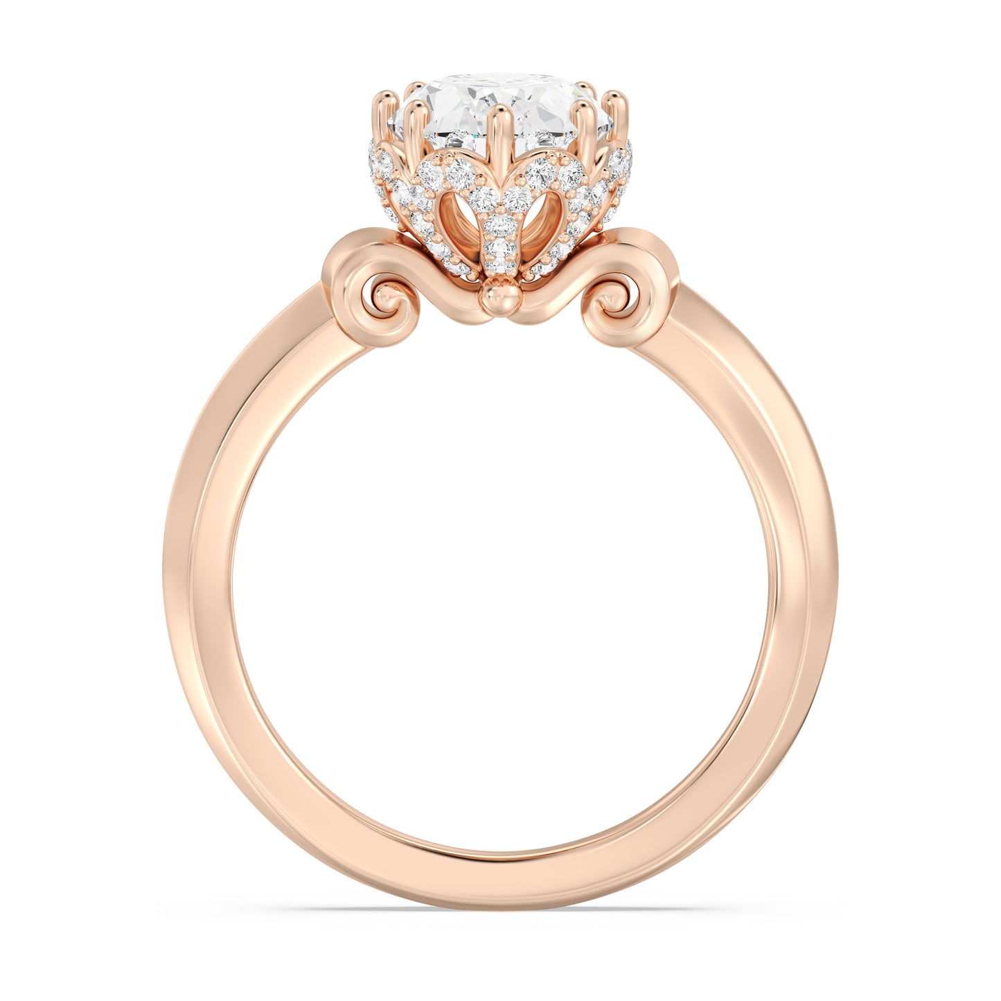 Enchanted Star Lab Grown Diamond And 14K Gold, Disney’s Cinderella Knife-Edge Solitaire Engagement Ring