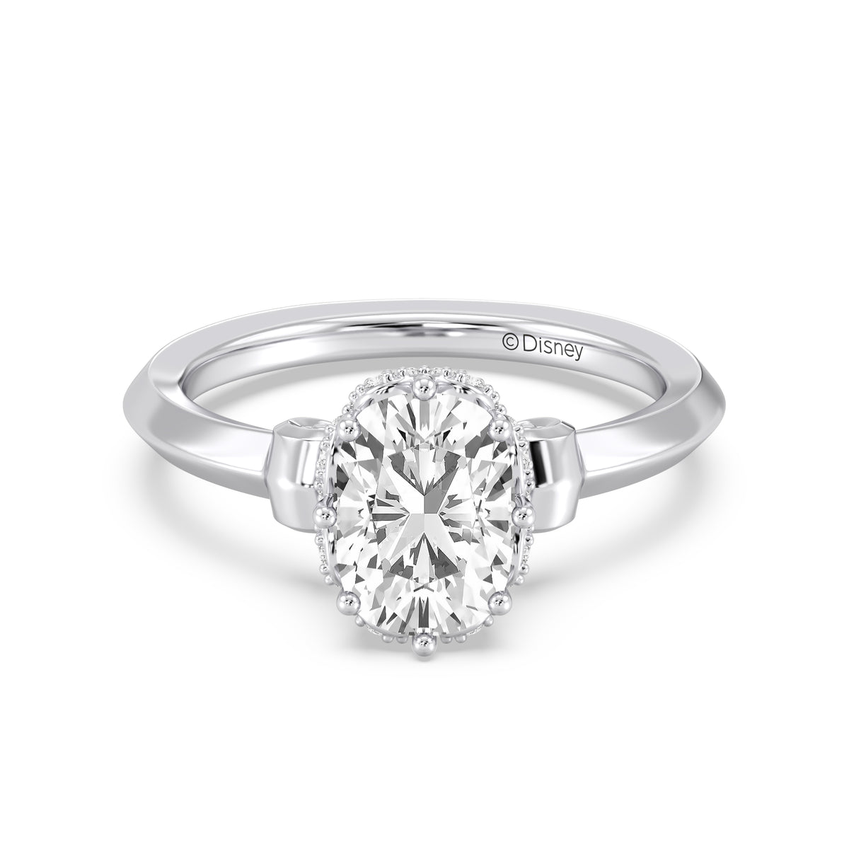 Enchanted Star Lab Grown Diamond And 14K Gold, Disney’s Cinderella Knife-Edge Solitaire Engagement Ring