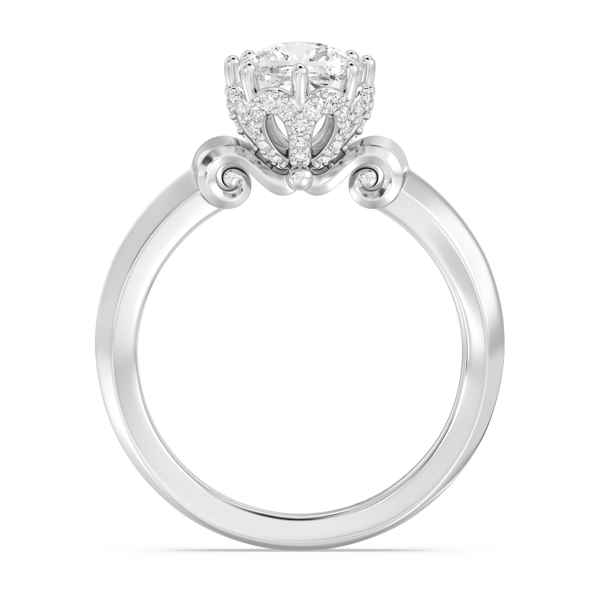 Enchanted Star Lab Grown Diamond And 14K Gold, Disney’s Cinderella Knife-Edge Solitaire Engagement Ring