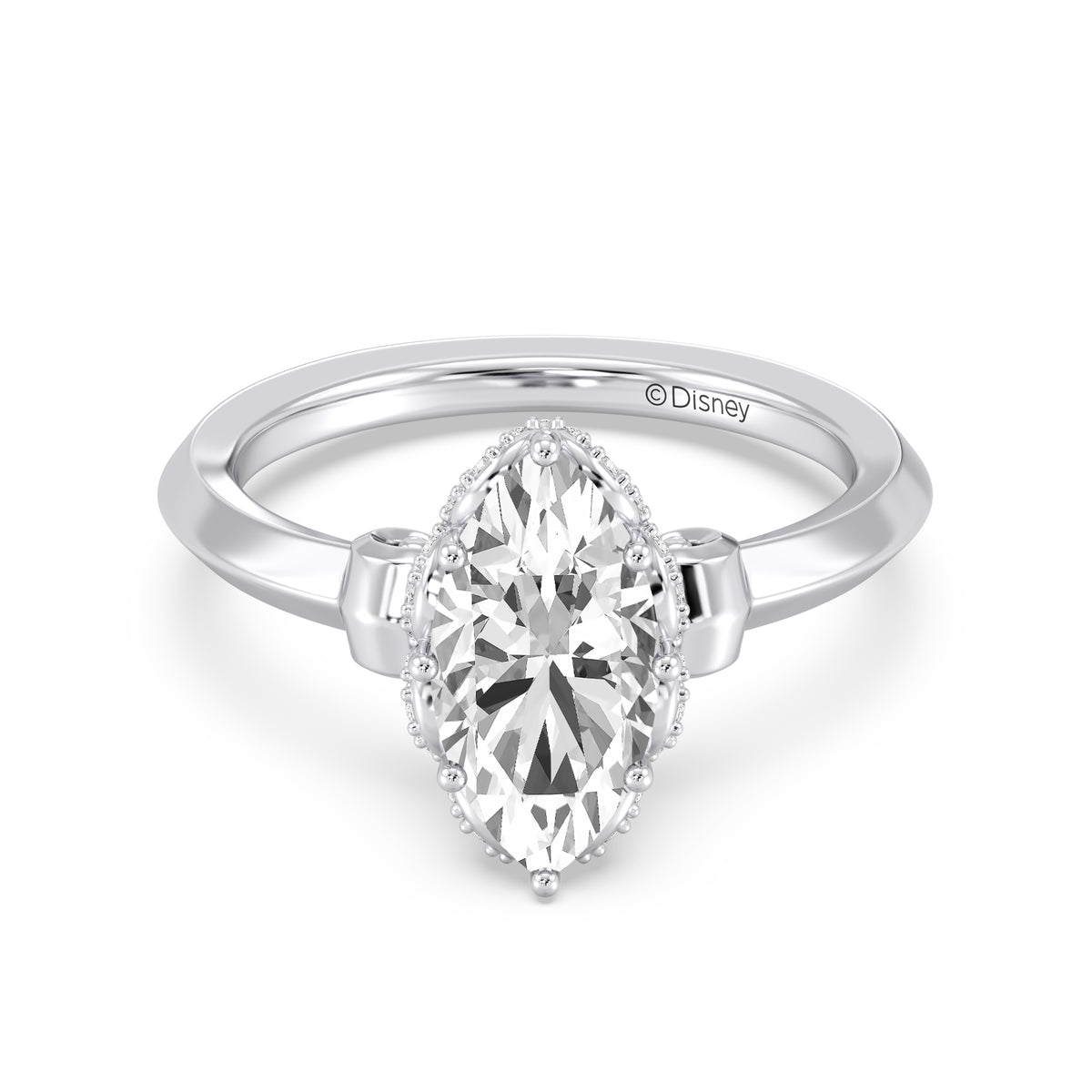 Enchanted Star Lab Grown Diamond And 14K Gold, Disney’s Cinderella Knife-Edge Solitaire Engagement Ring