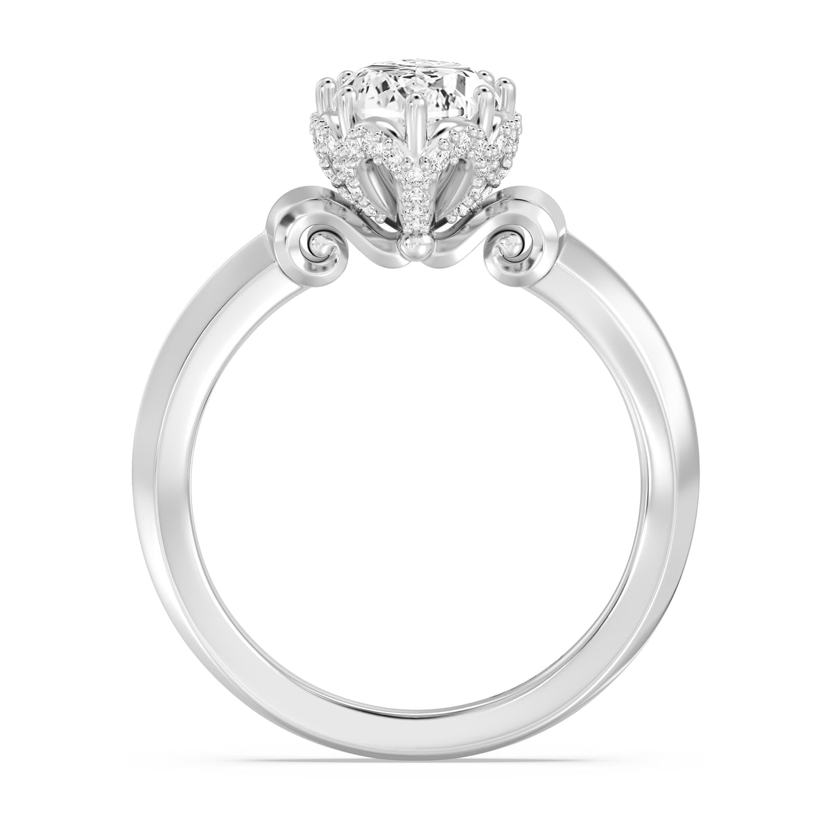 Enchanted Star Lab Grown Diamond And 14K Gold, Disney’s Cinderella Knife-Edge Solitaire Engagement Ring