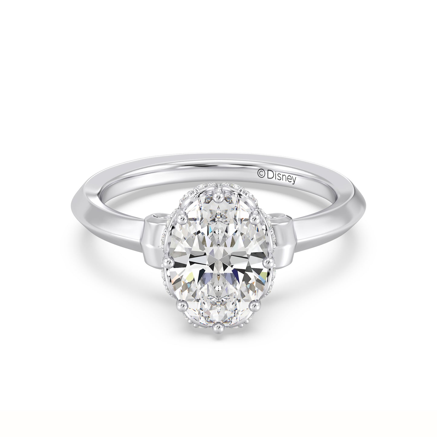 Enchanted Star Lab Grown Diamond And 14K Gold, Disney’s Cinderella Knife-Edge Solitaire Engagement Ring