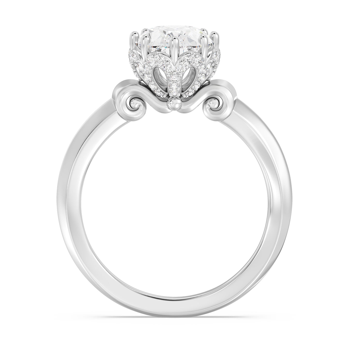 Enchanted Star Lab Grown Diamond And 14K Gold, Disney’s Cinderella Knife-Edge Solitaire Engagement Ring