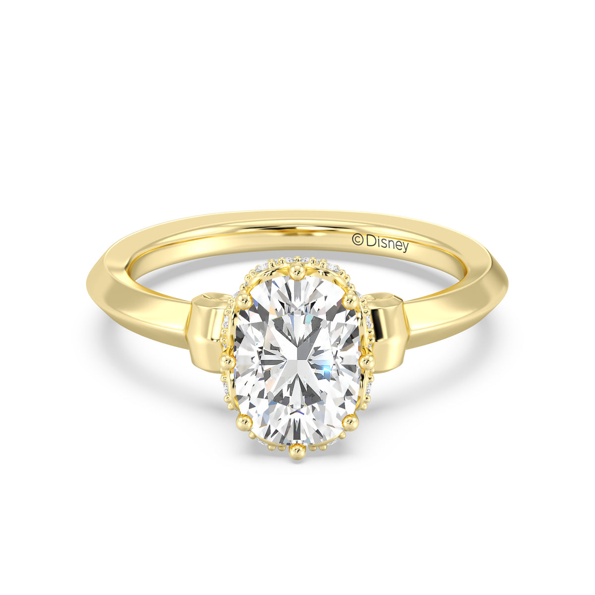 Enchanted Star Lab Grown Diamond And 14K Gold, Disney’s Cinderella Knife-Edge Solitaire Engagement Ring