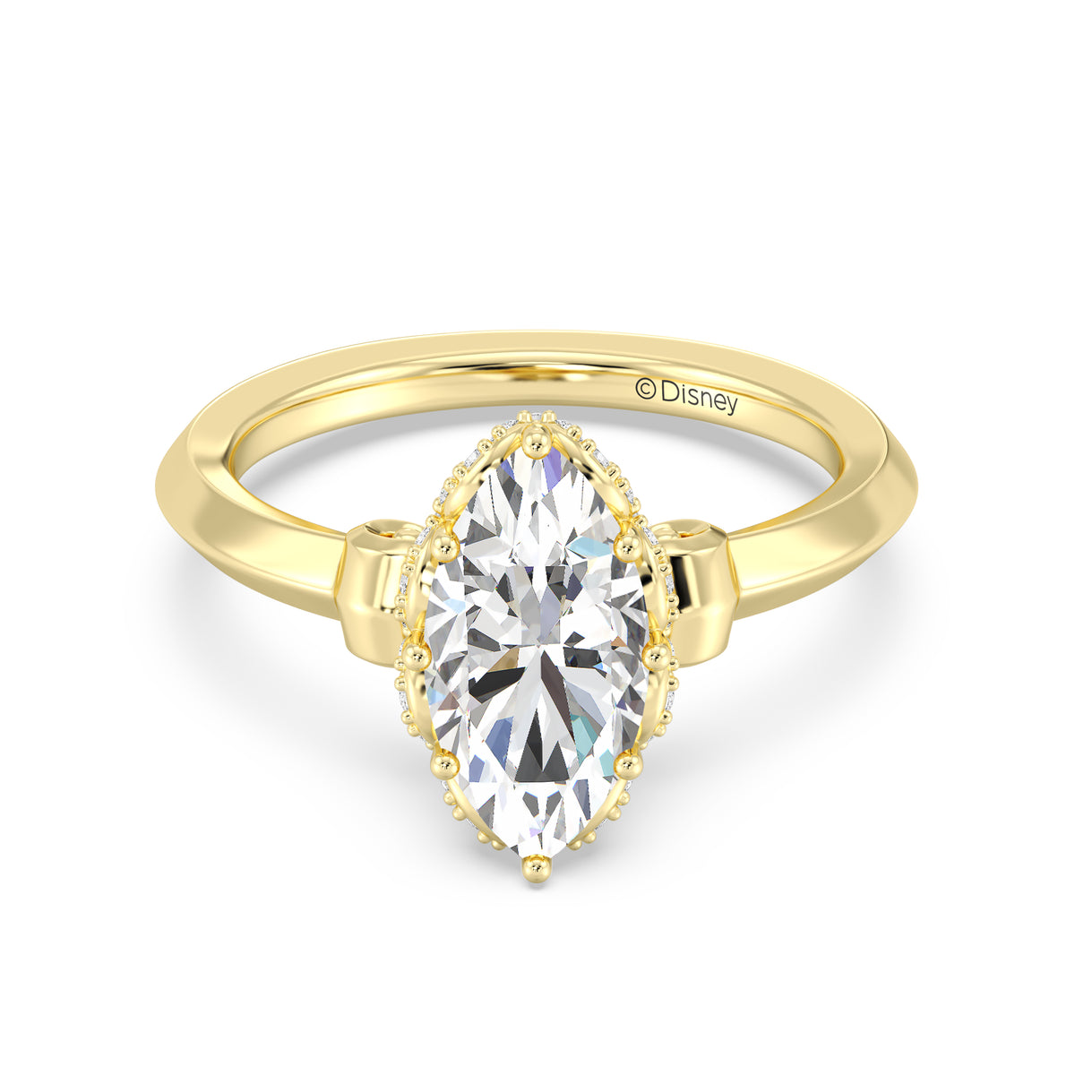 Enchanted Star Lab Grown Diamond And 14K Gold, Disney’s Cinderella Knife-Edge Solitaire Engagement Ring