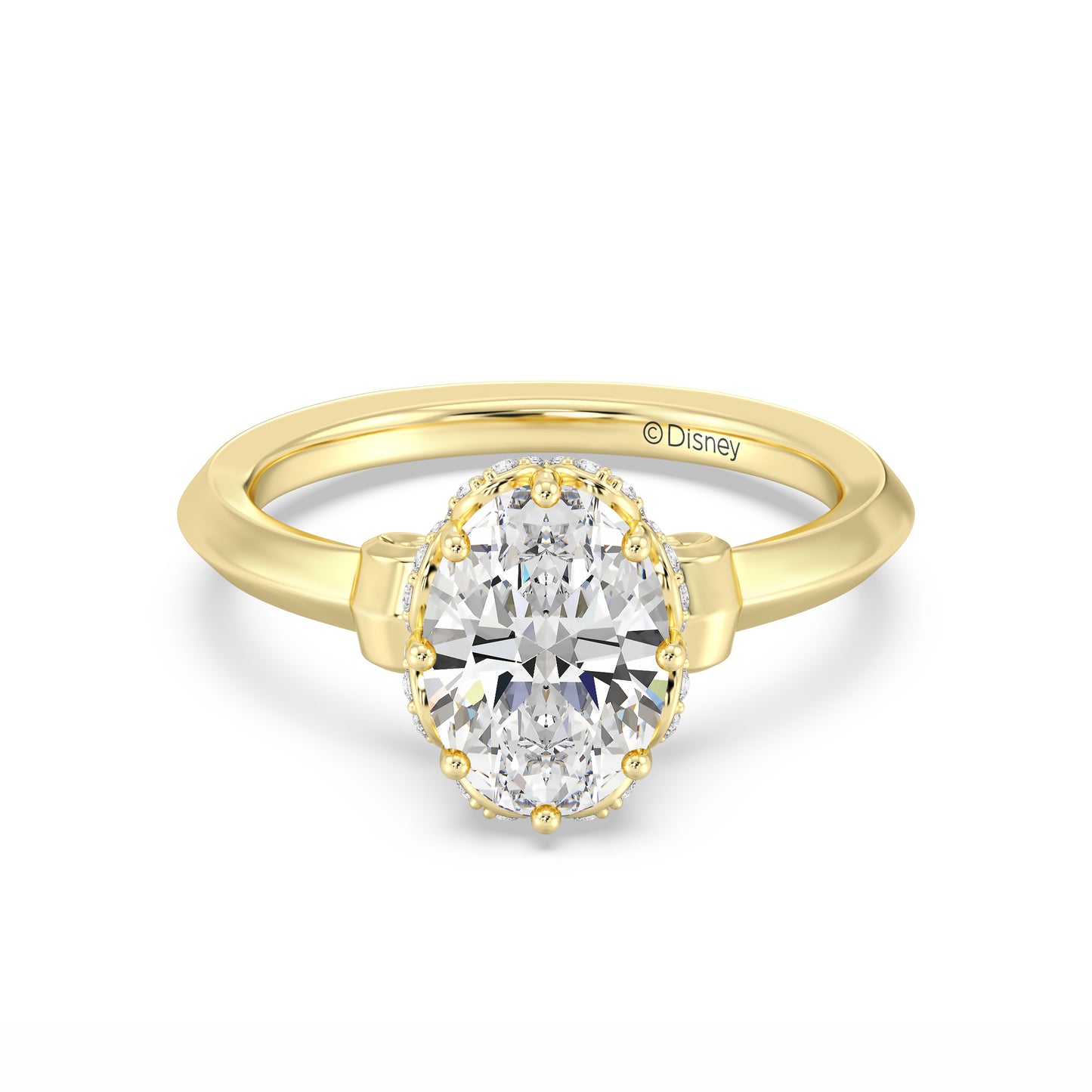 Enchanted Star Lab Grown Diamond And 14K Gold, Disney’s Cinderella Knife-Edge Solitaire Engagement Ring