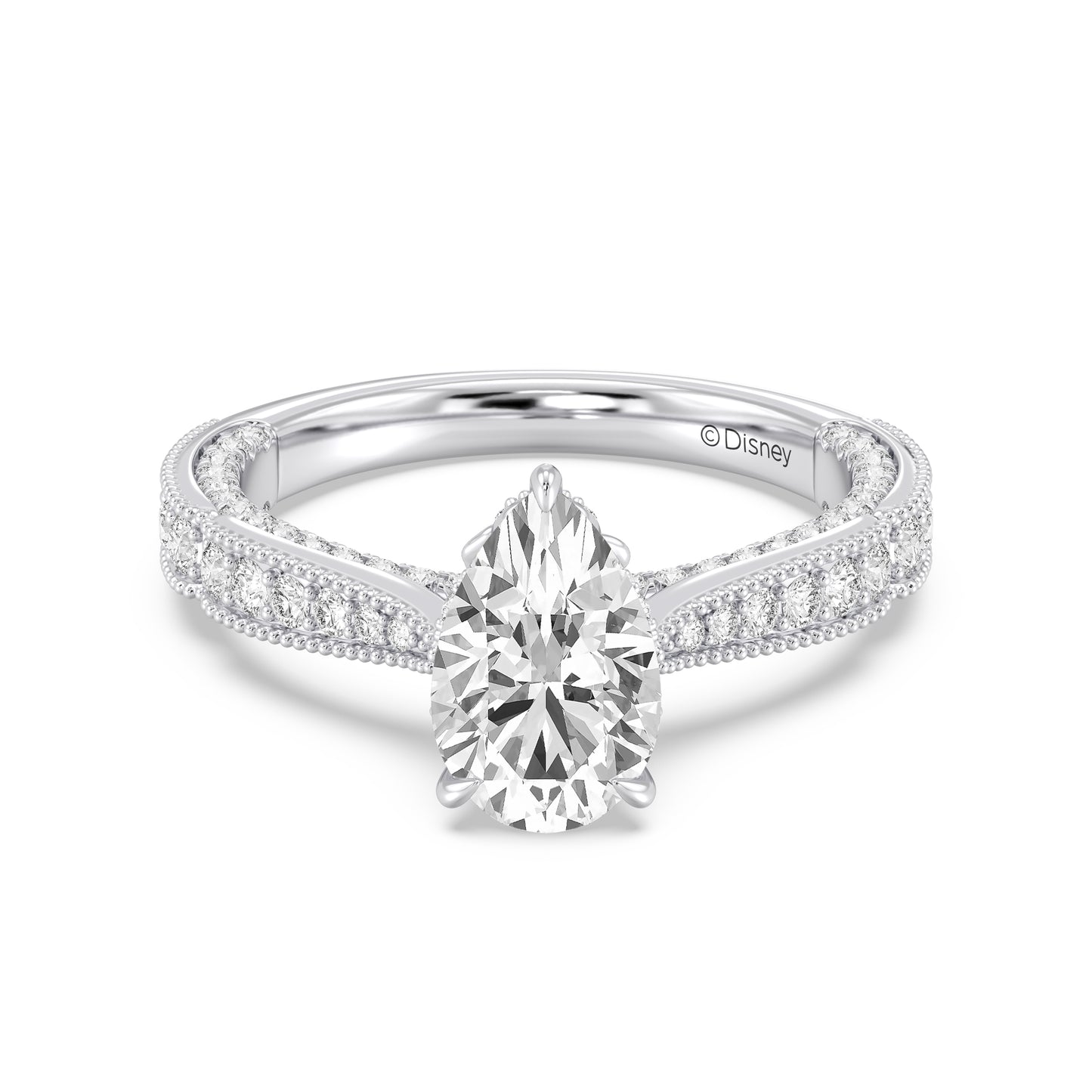Enchanted Star Lab Grown Diamond And 14K Gold Disney Princess Belle Vintage Milgrain Engagement Ring