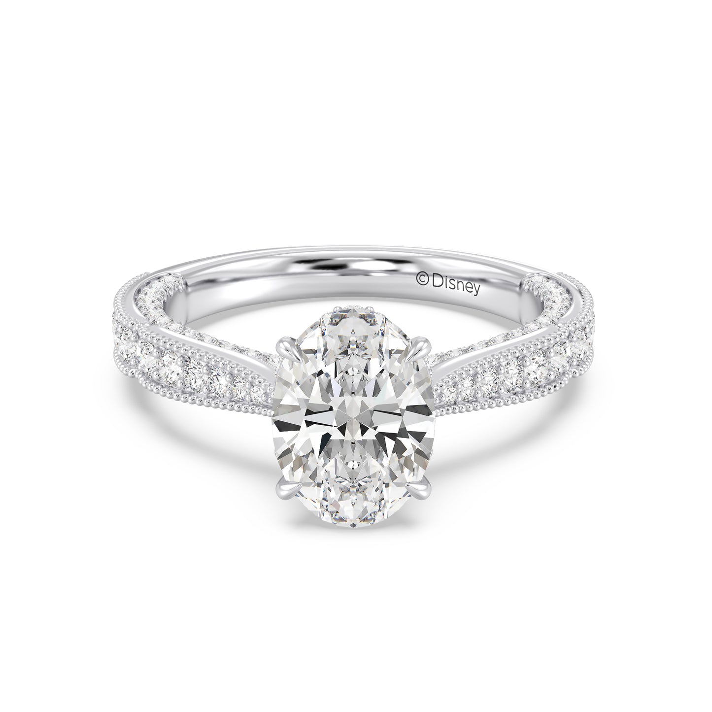 Enchanted Star Lab Grown Diamond And 14K Gold Disney Princess Belle Vintage Milgrain Engagement Ring