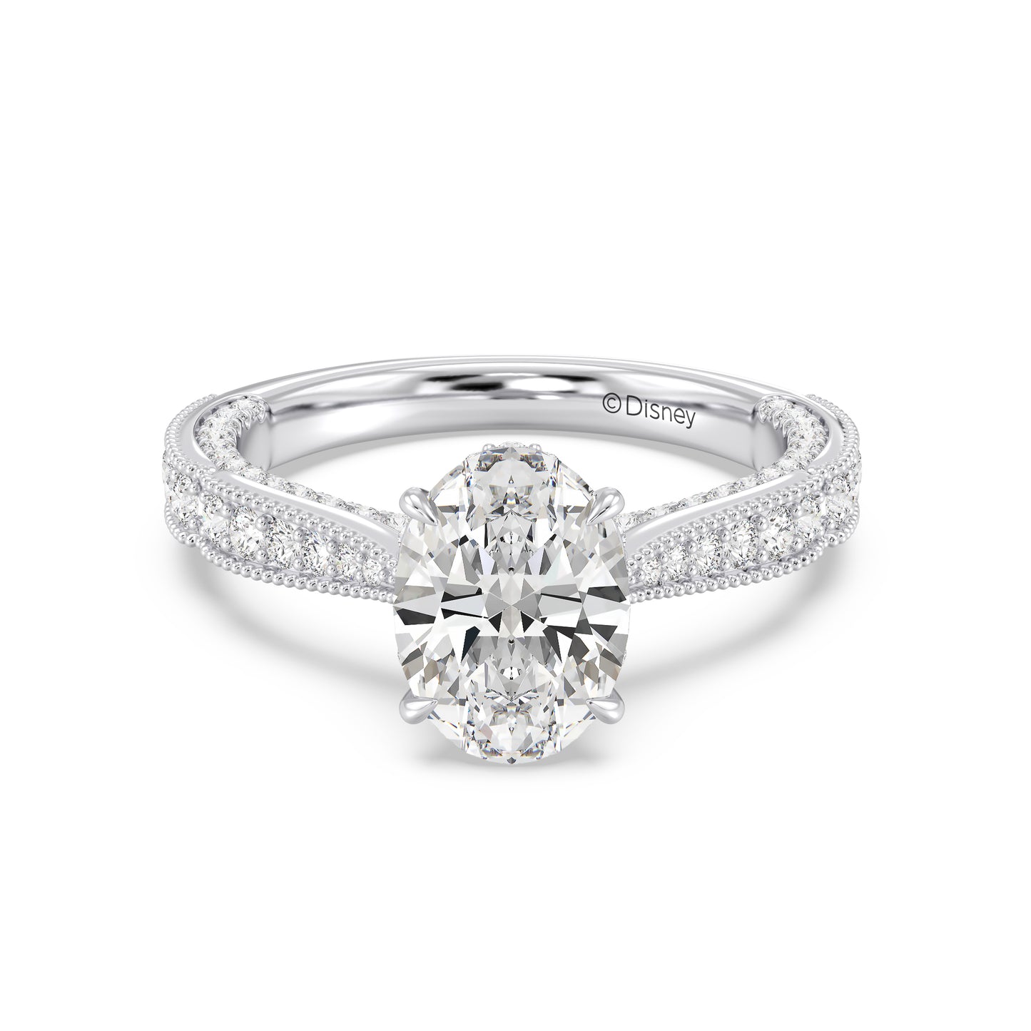 Enchanted Star Lab Grown Diamond And 14K Gold Disney Princess Belle Vintage Milgrain Engagement Ring