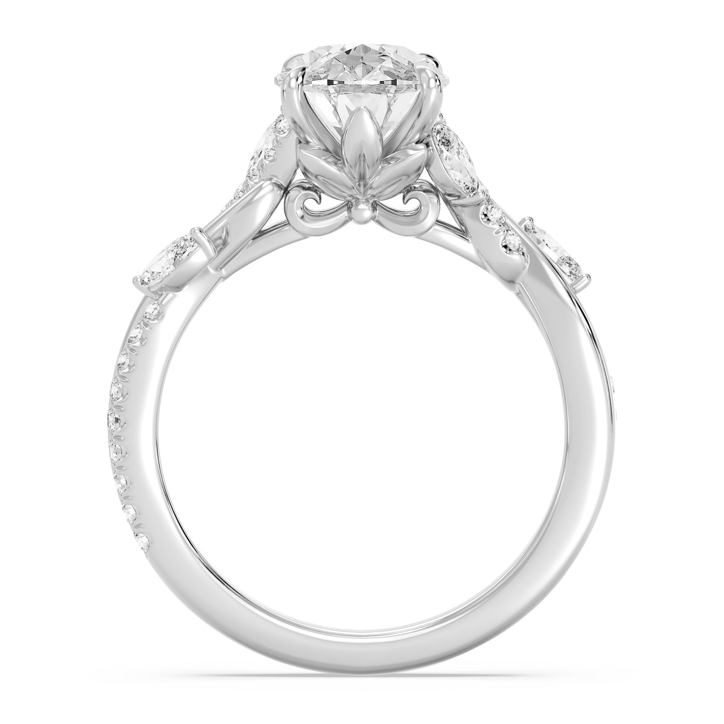 Enchanted Star Lab Grown Diamond And 14K Gold Disney Princess Rapunzel Twisted Pave Engagement Ring
