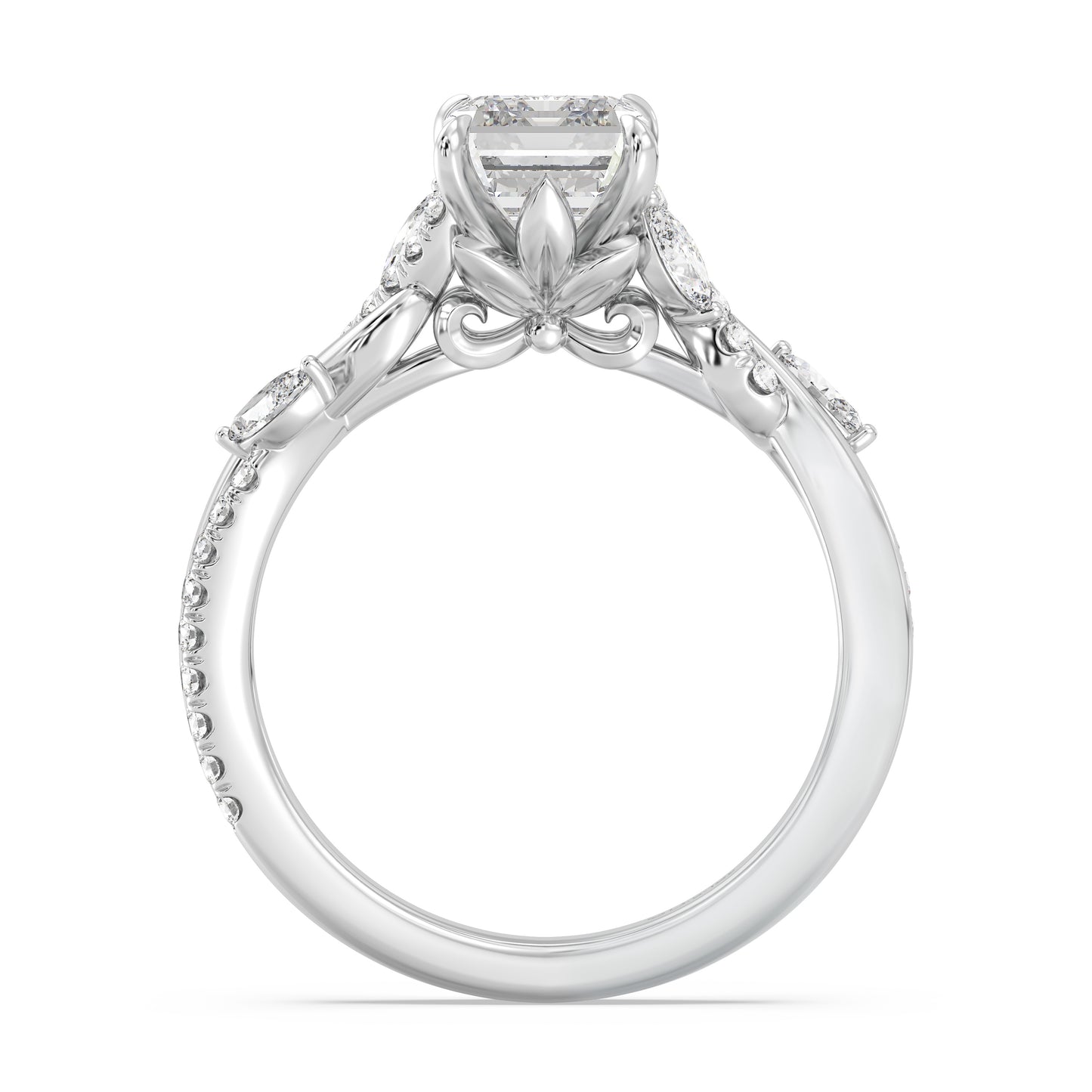 Enchanted Star Lab Grown Diamond And 14K Gold Disney Princess Rapunzel Twisted Pavé Engagement Ring
