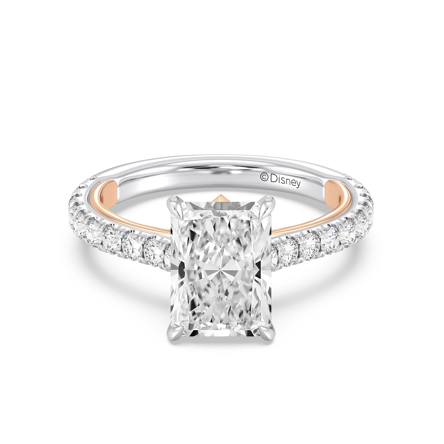 Enchanted Star Lab grown Diamond And 14k Gold Disney Princess Aurora Tiara Pavé Engagement Ring