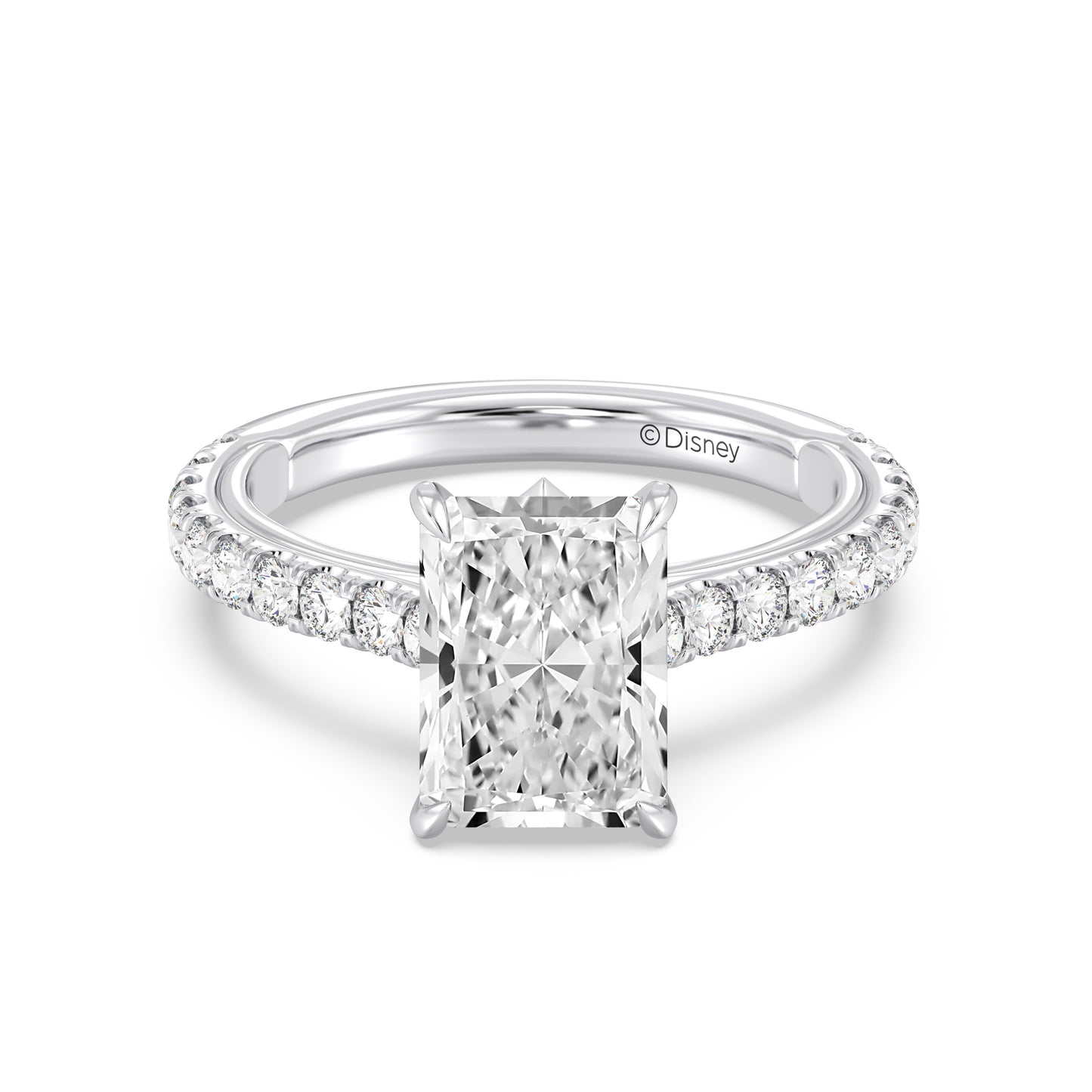 Enchanted Star Lab grown Diamond And 14k Gold Disney Princess Aurora Tiara Pavé Engagement Ring