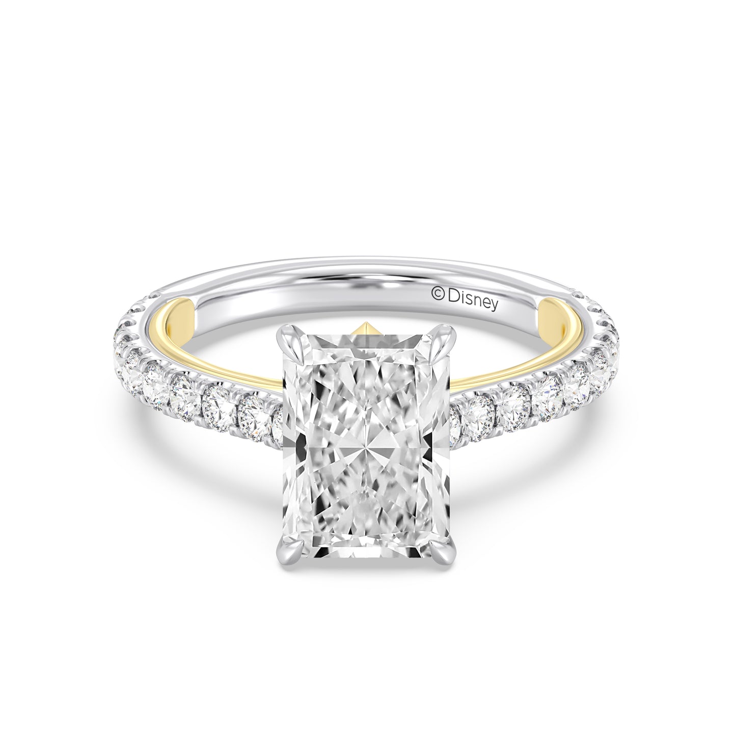Enchanted Star Lab grown Diamond And 14k Gold Disney Princess Aurora Tiara Pavé Engagement Ring