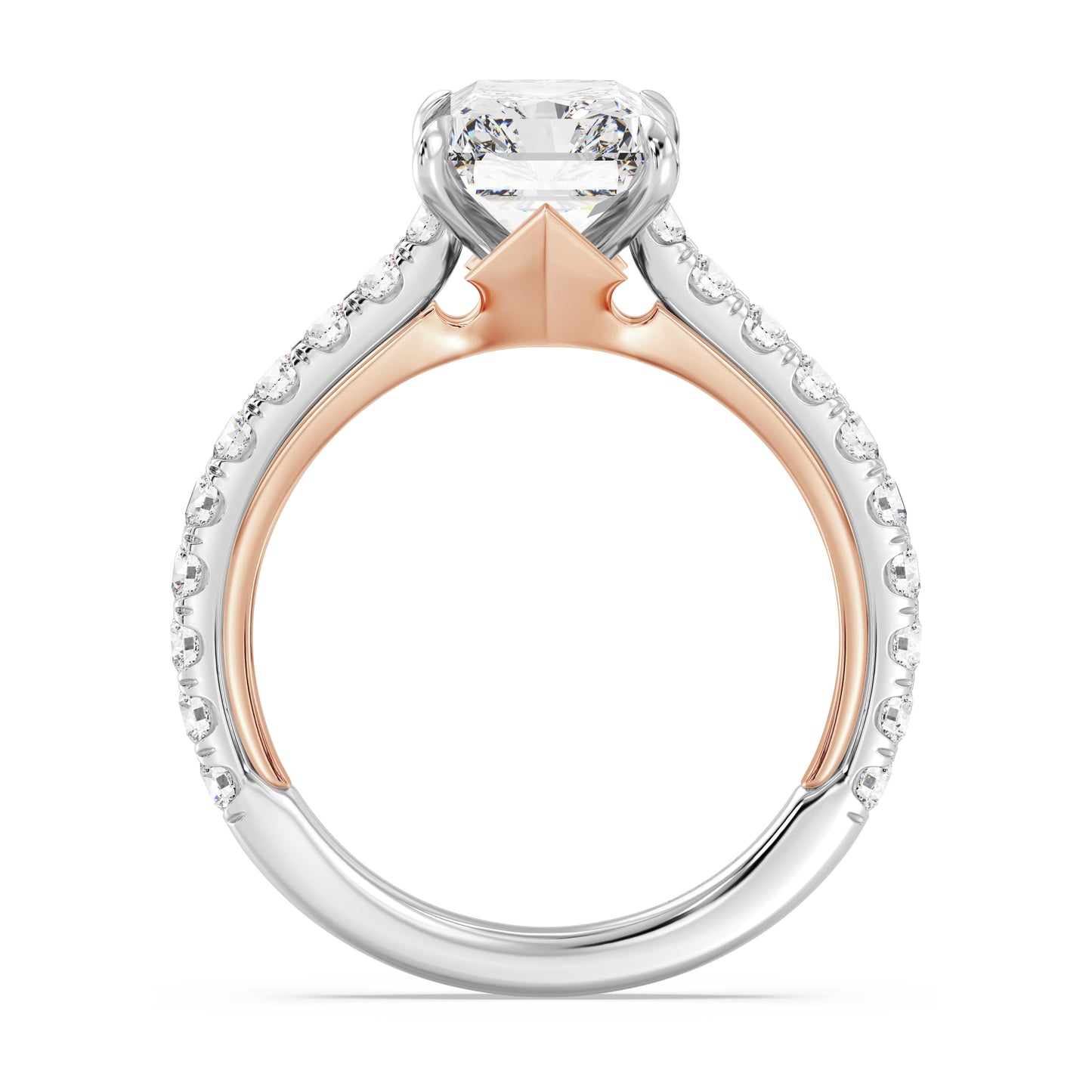 Enchanted Star Lab grown Diamond And 14k Gold Disney Princess Aurora Tiara Pavé Engagement Ring